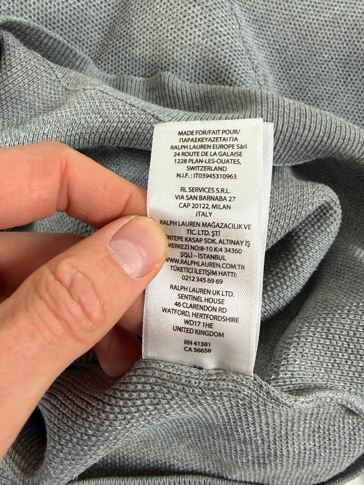 Ralph Lauren trui met kwart rits - L