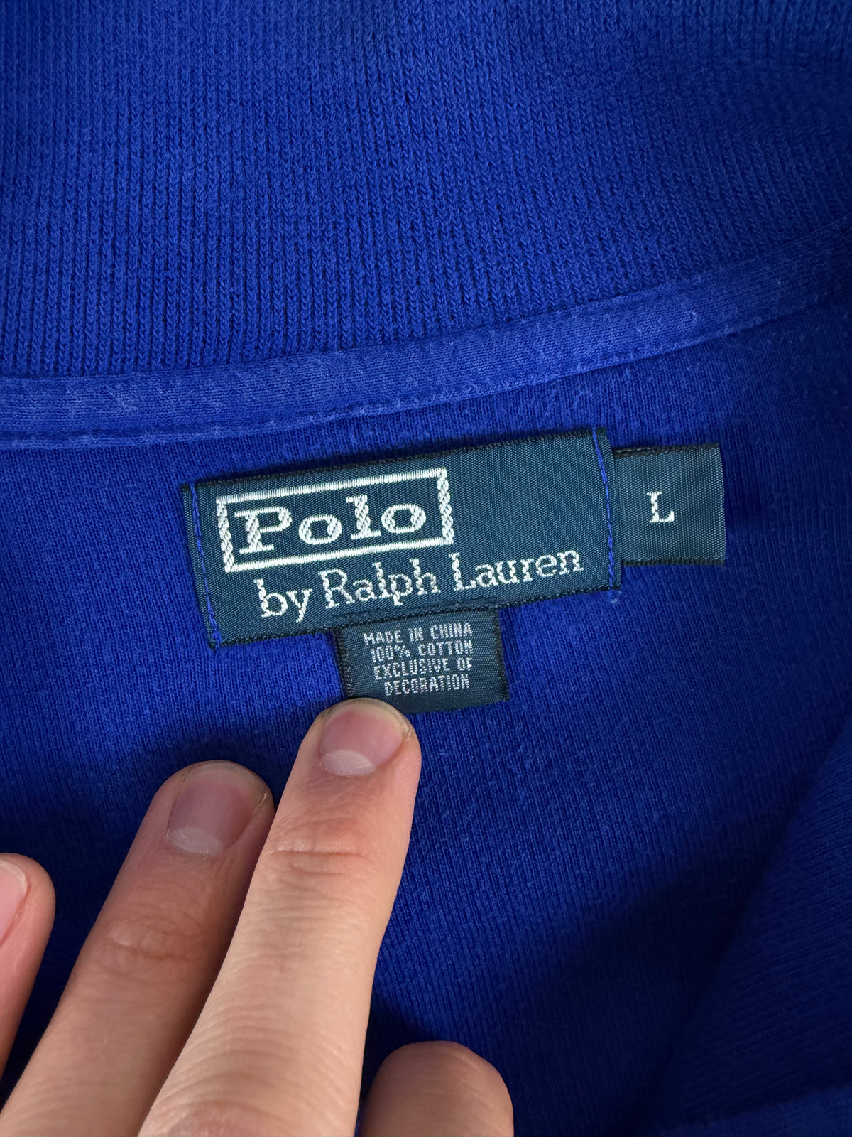 Ralph Lauren trui met kwart rits - L