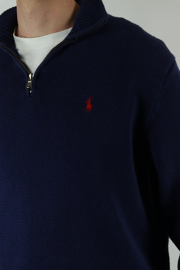 Ralph Lauren trui met kwart rits - L
