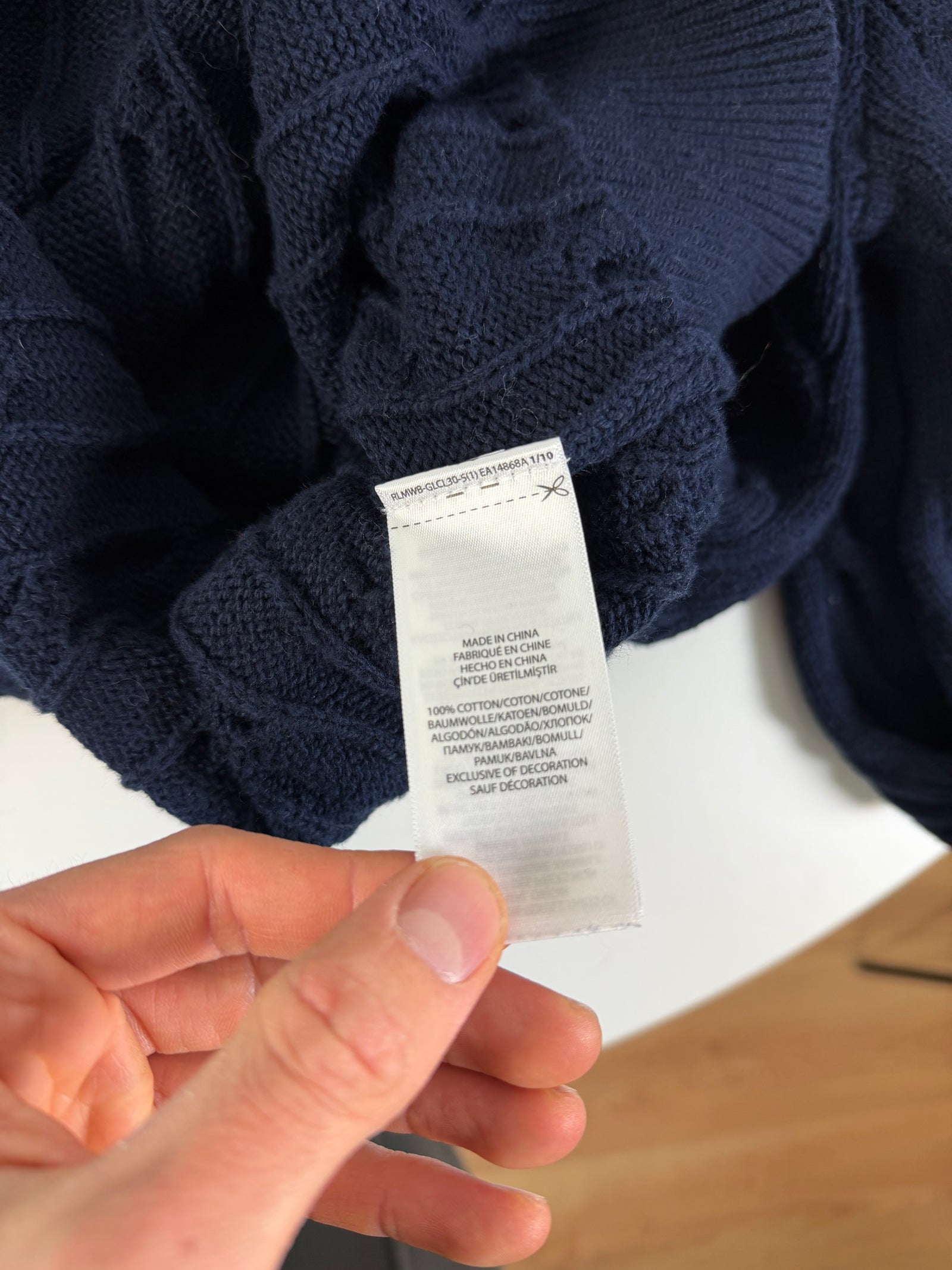Ralph Lauren kabel quarter zip - M