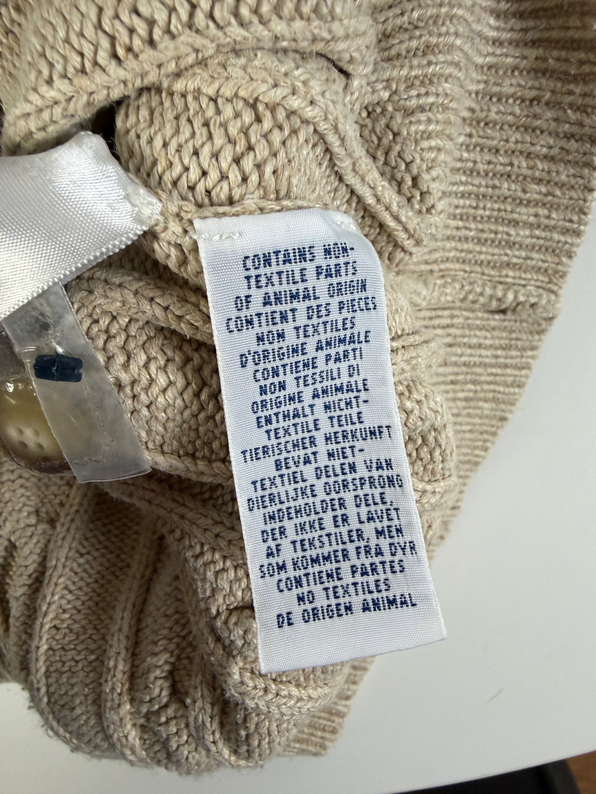 Ralph Lauren kabeltrui met knoopjes - M