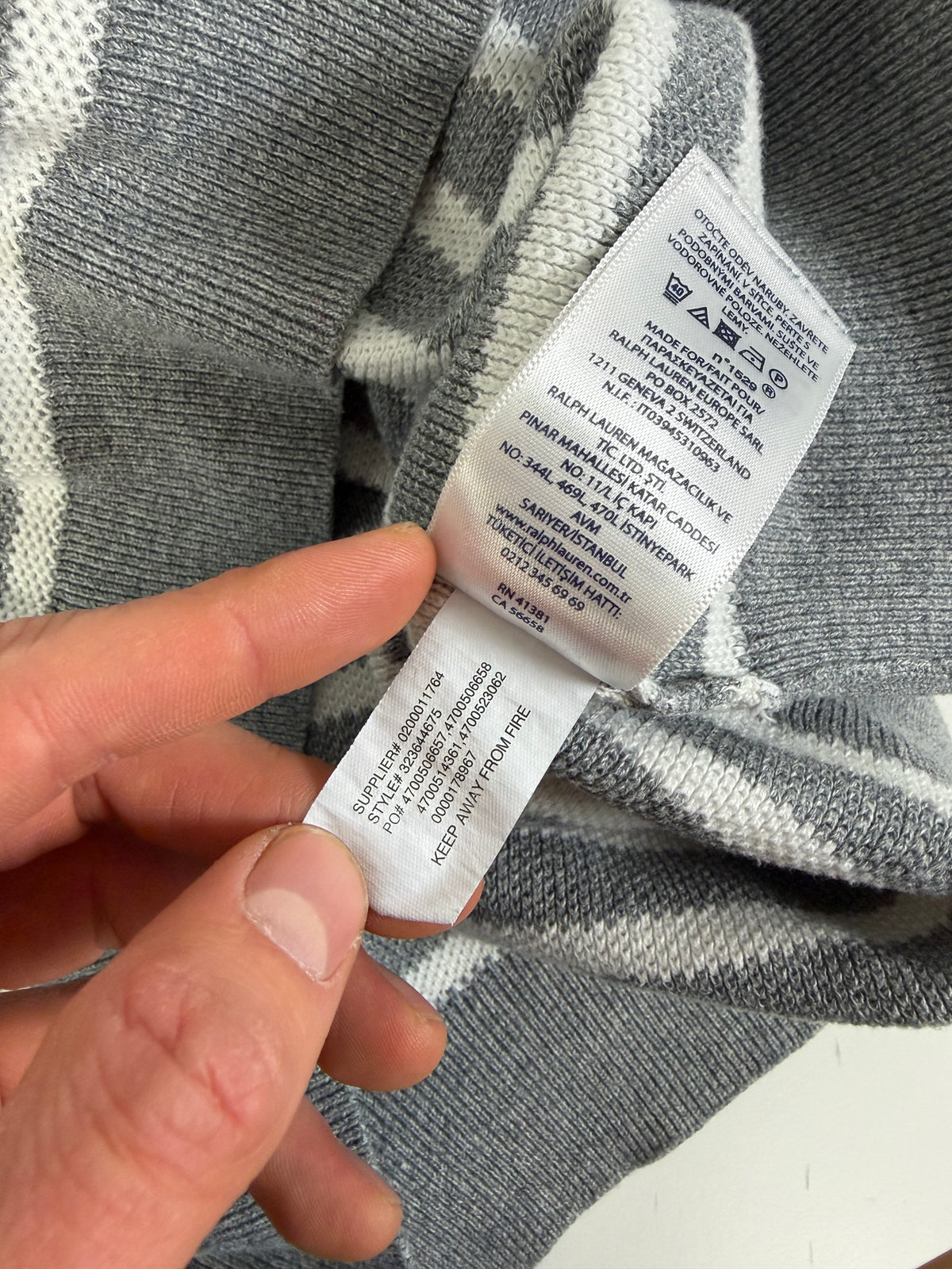 Ralph Lauren trui met kwart rits - M