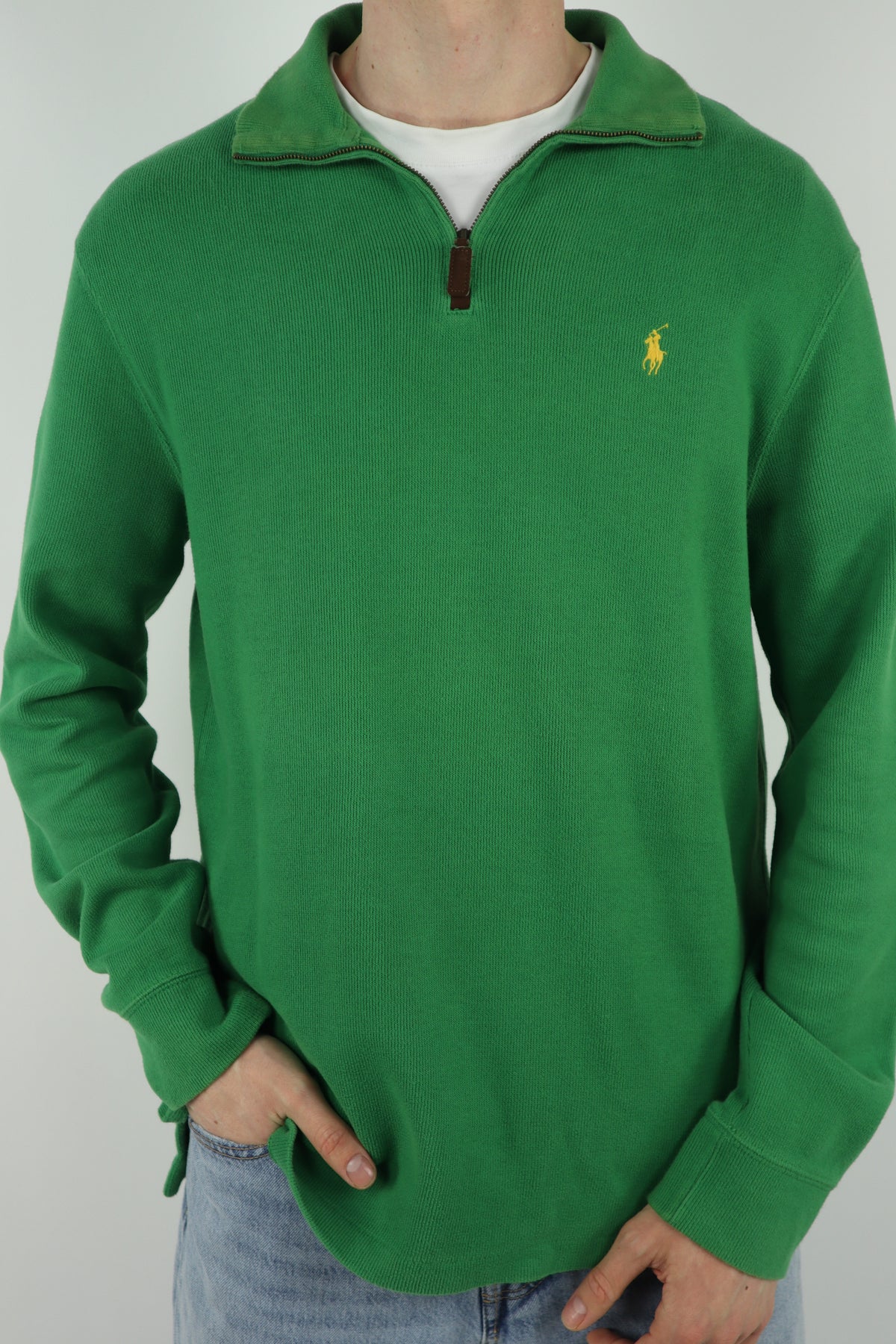 Ralph Lauren trui met kwart rits - M