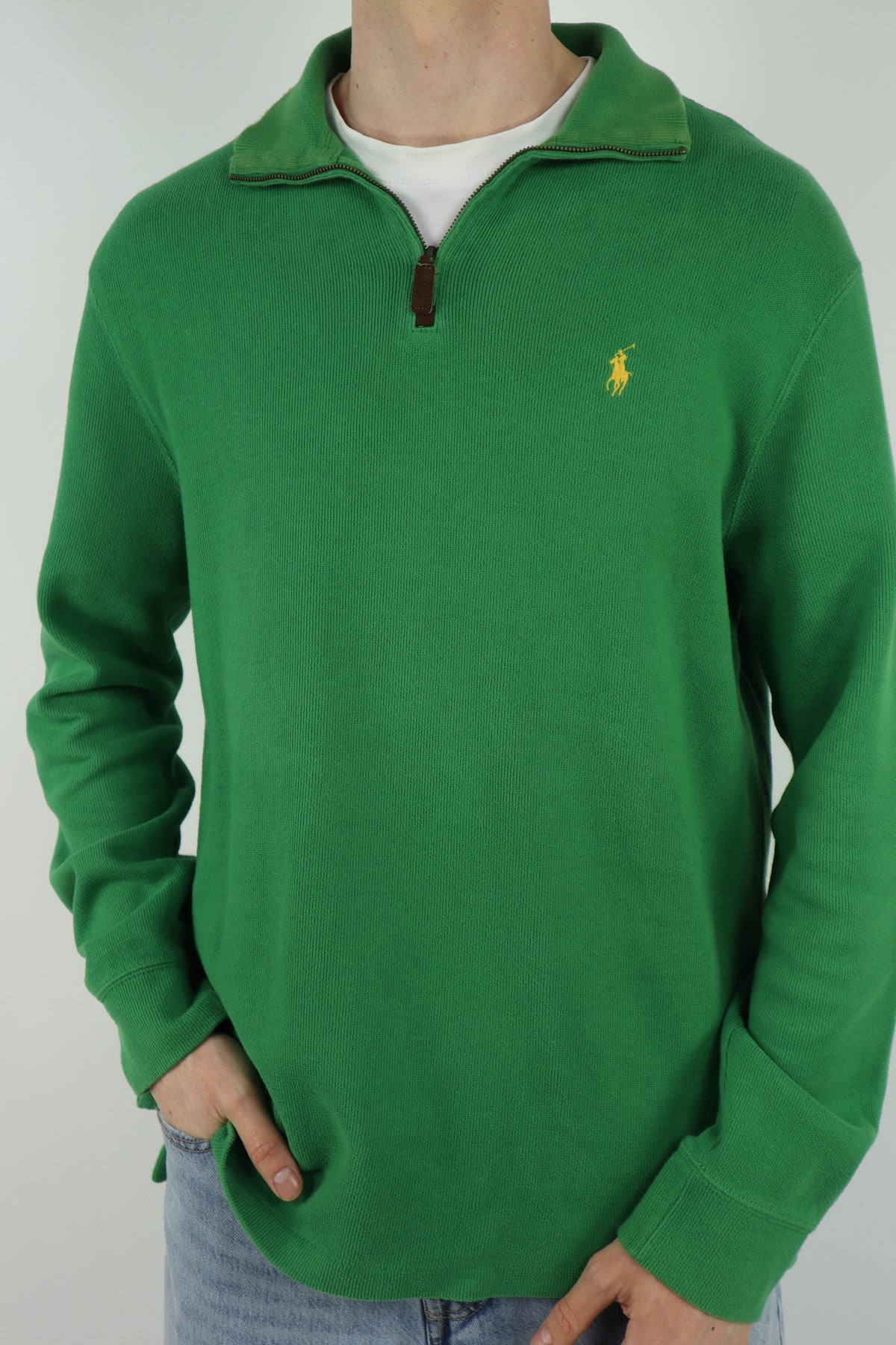 Ralph Lauren trui met kwart rits - M