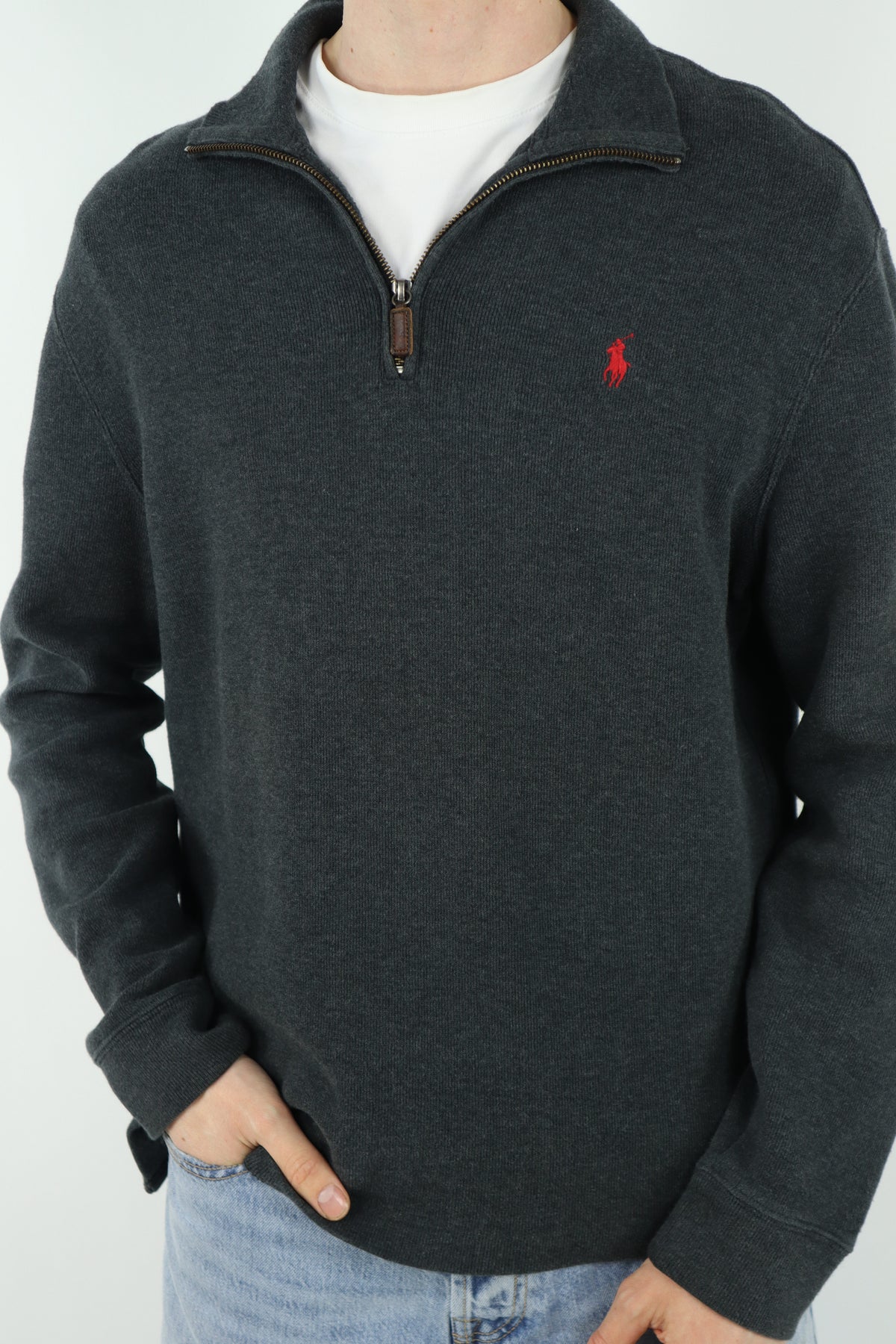 Ralph Lauren trui met kwart rits - M