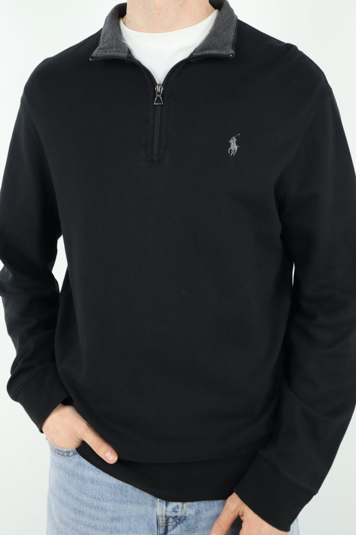 Ralph Lauren trui met kwart rits - M