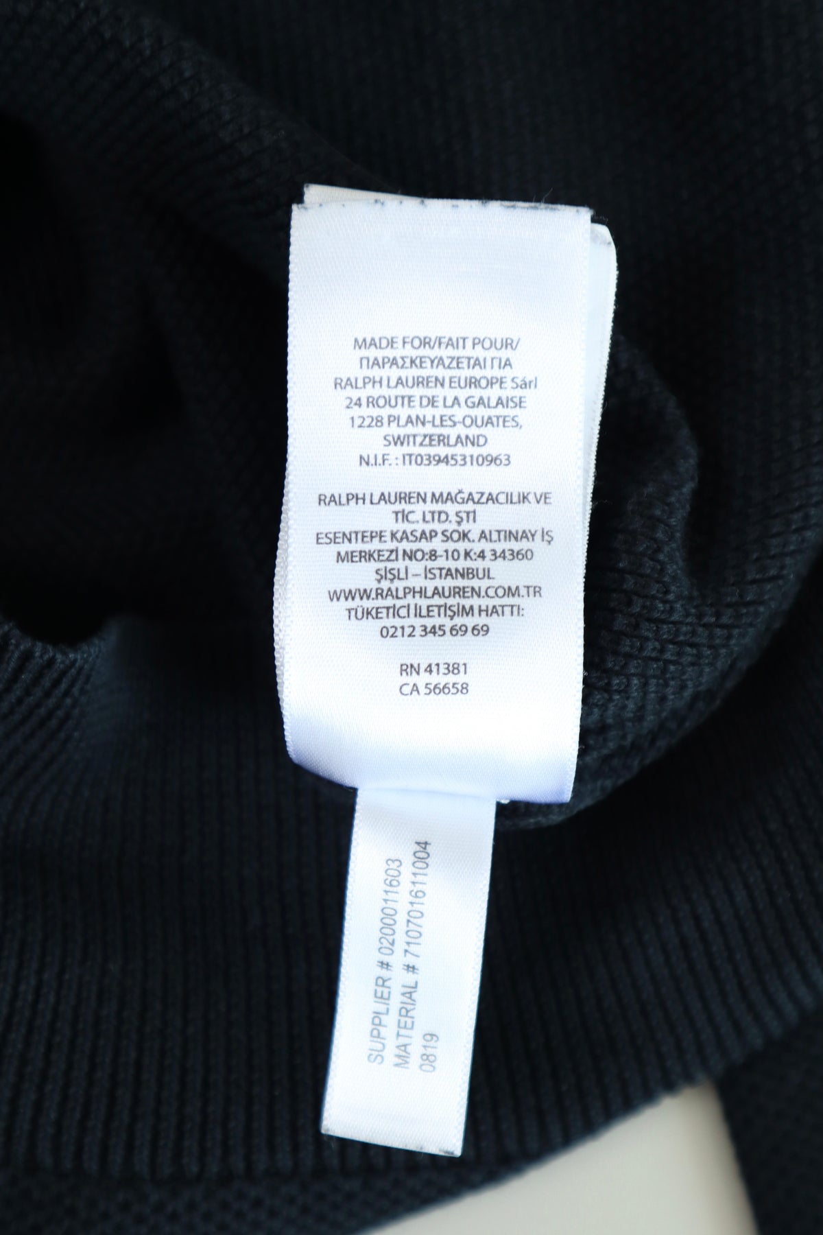 Ralph Lauren trui met kwart rits - M