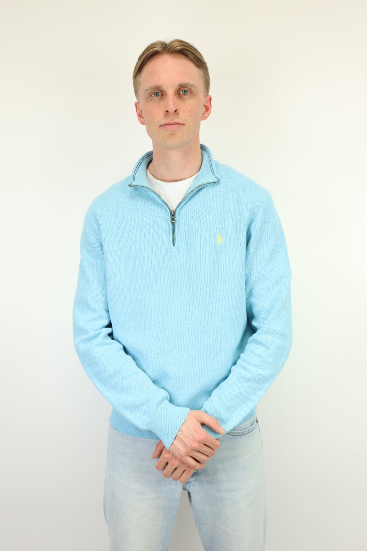Ralph Lauren trui met kwart rits - L