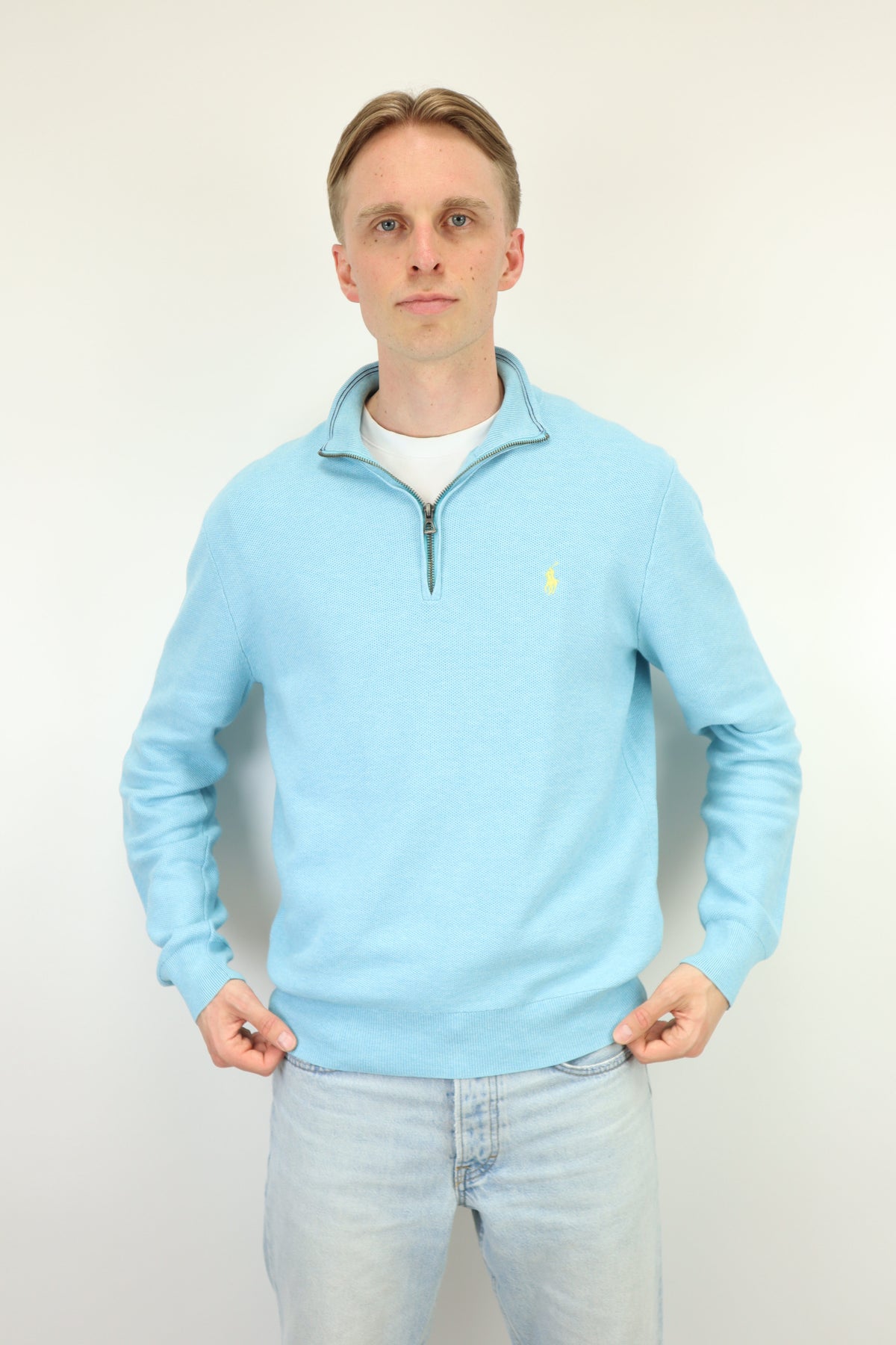 Ralph Lauren trui met kwart rits - L