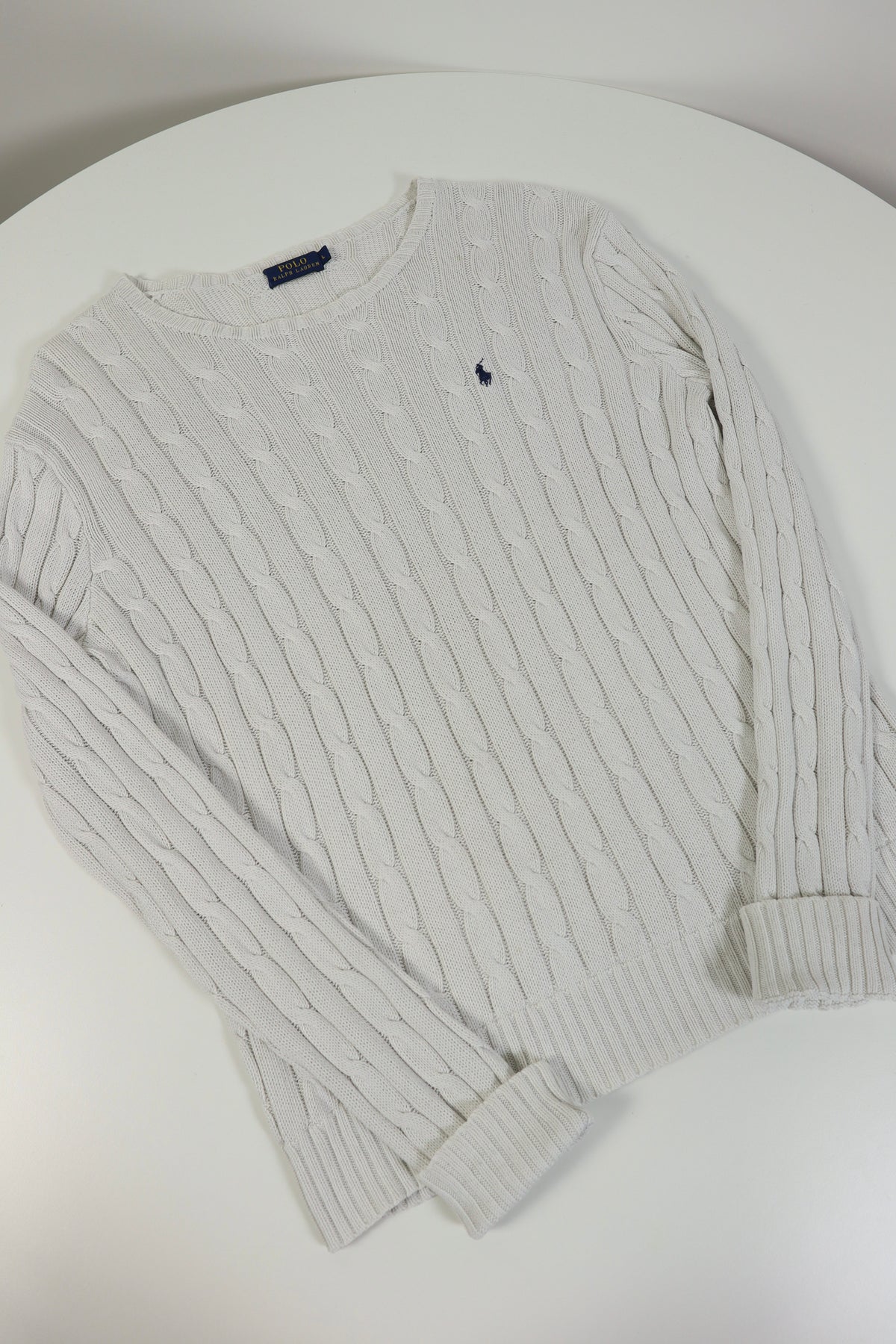Ralph Lauren kabeltrui met ronde hals - L Vrouwen