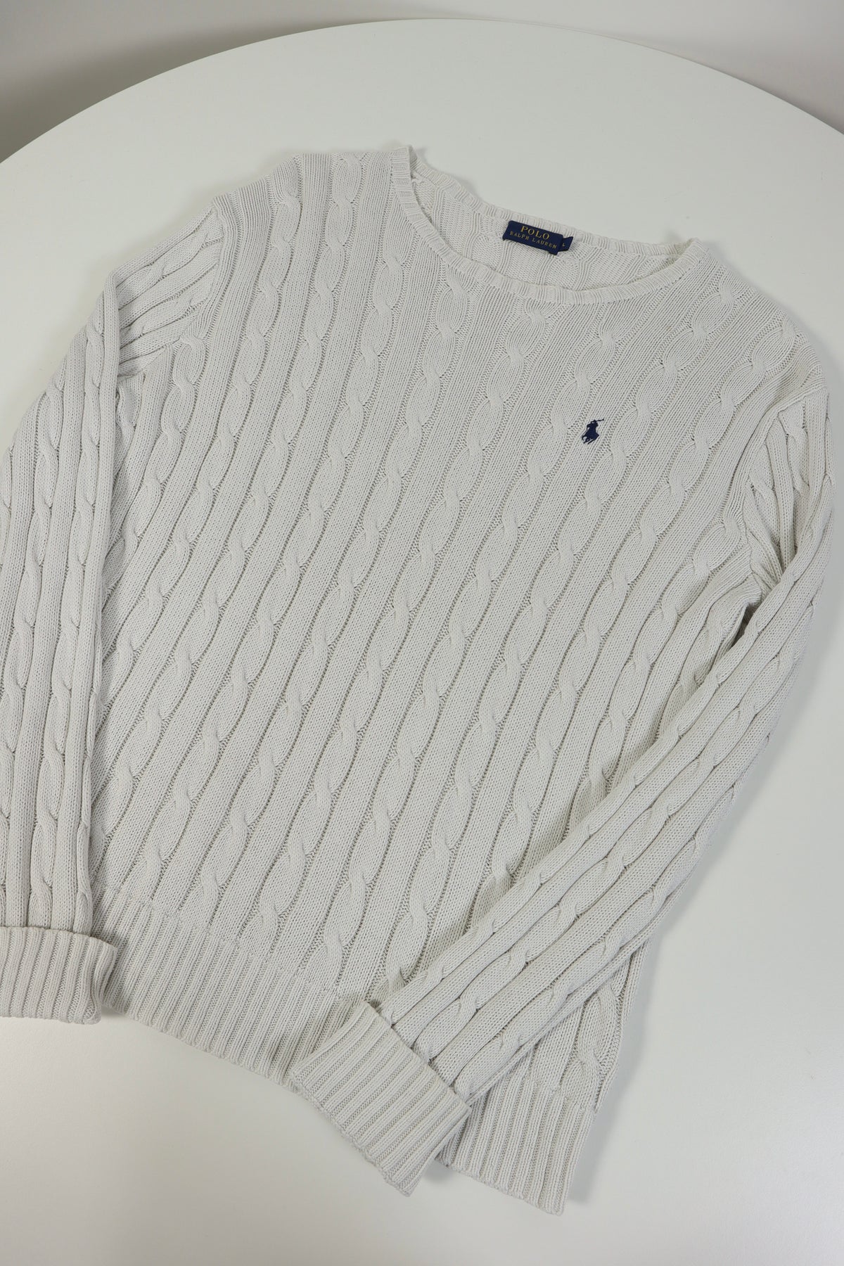 Ralph Lauren kabeltrui met ronde hals - L Vrouwen