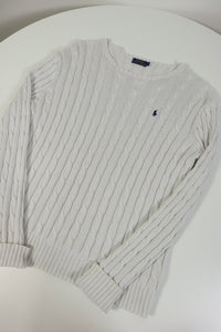 Ralph Lauren kabeltrui met ronde hals - L Vrouwen