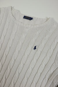 Ralph Lauren kabeltrui met ronde hals - L Vrouwen