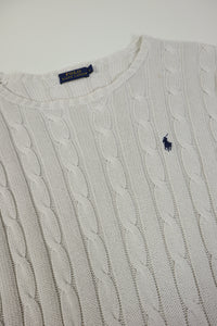 Ralph Lauren kabeltrui met ronde hals - L Vrouwen