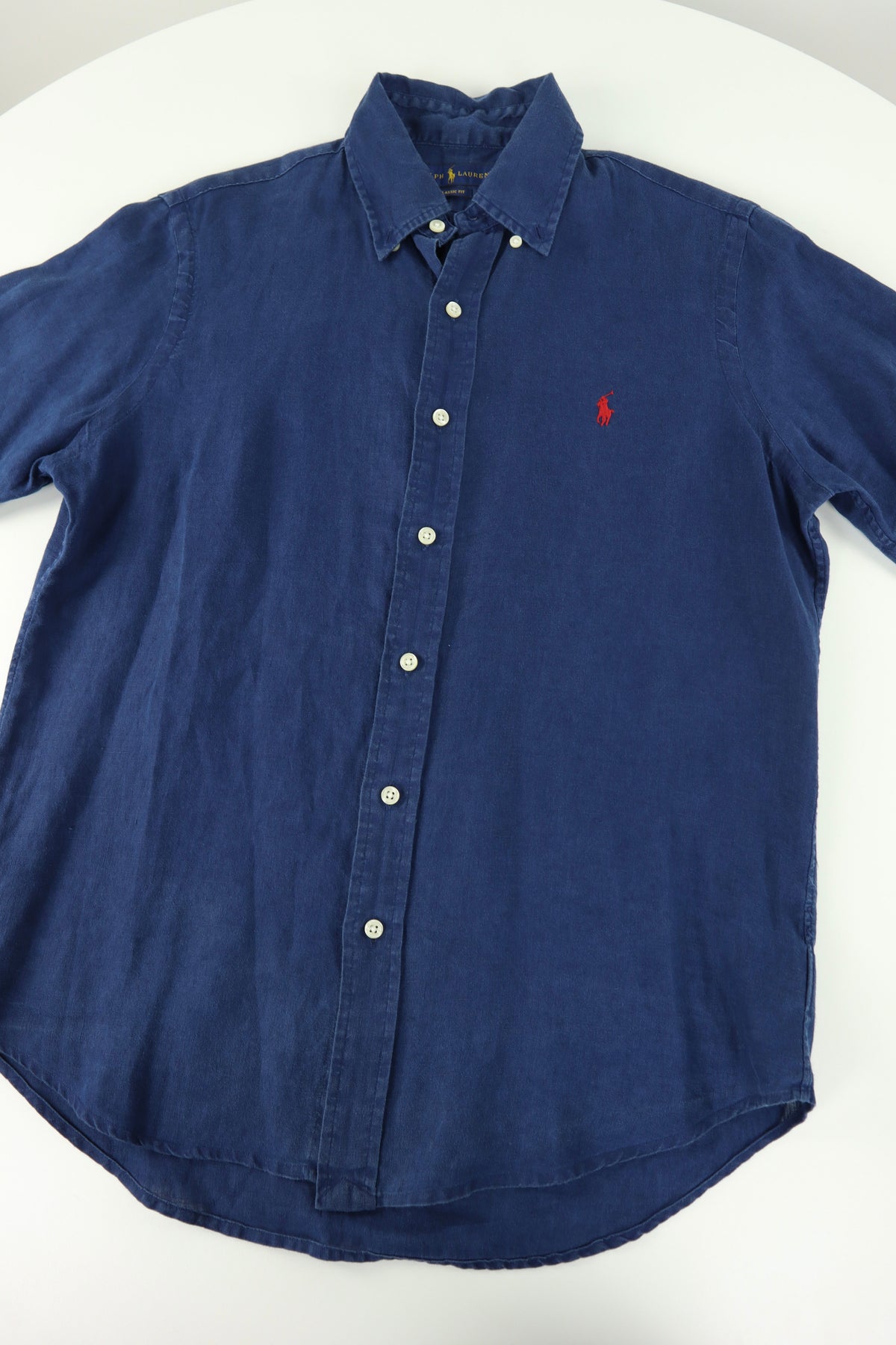 Ralph Lauren linnen overhemd korte mouwen - S