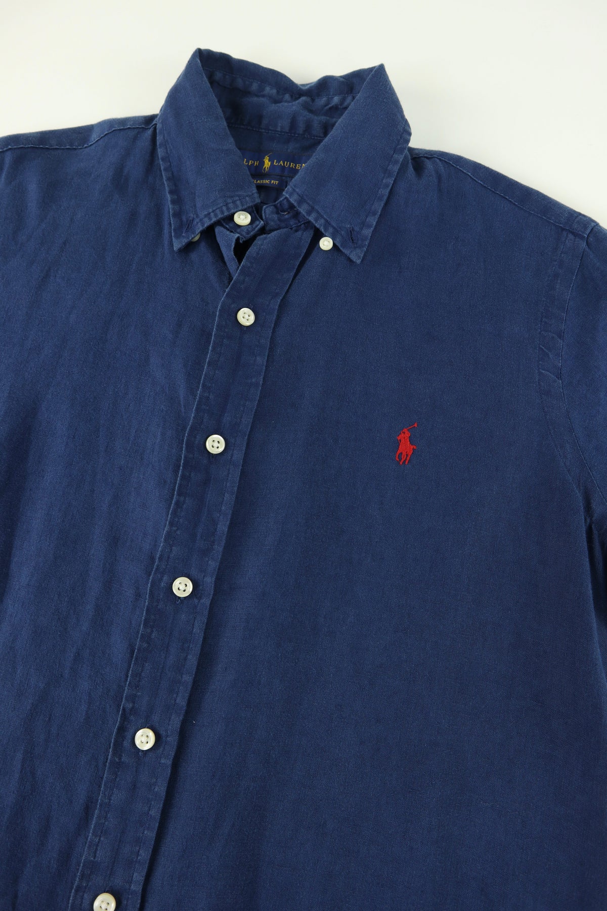 Ralph Lauren linnen overhemd korte mouwen - S