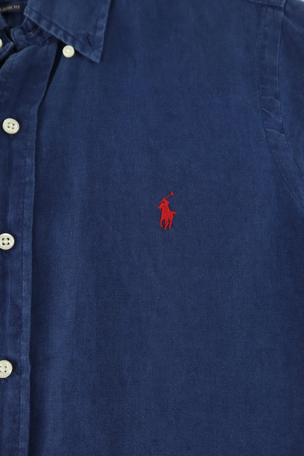 Ralph Lauren linnen overhemd korte mouwen - S