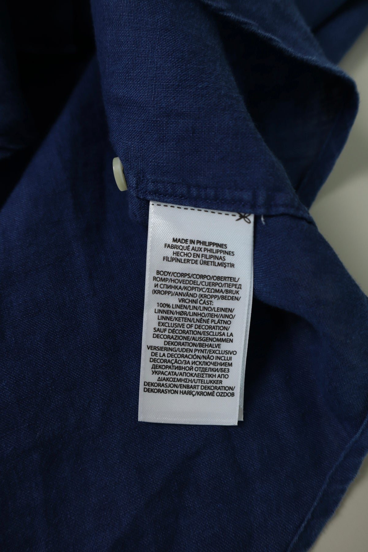 Ralph Lauren linnen overhemd korte mouwen - S