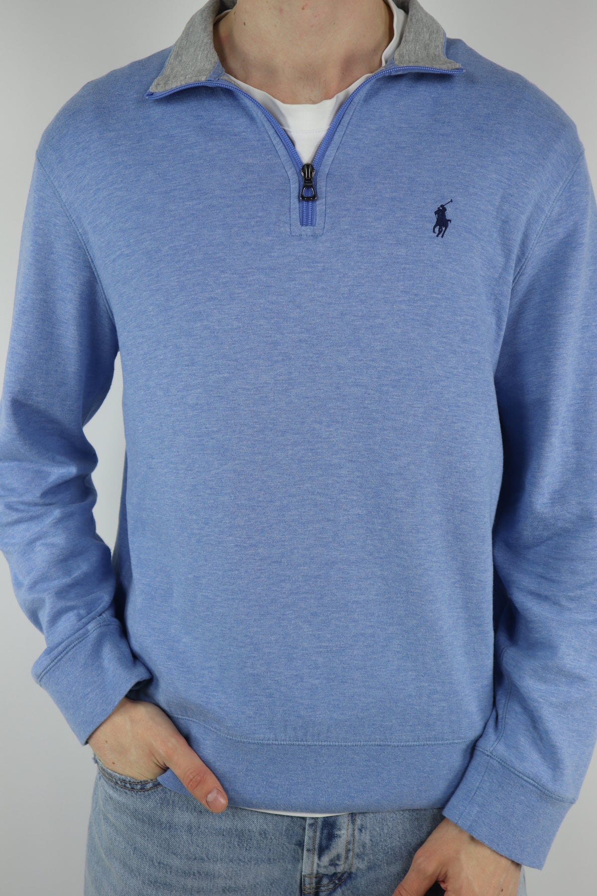 Ralph Lauren trui met kwart rits - M