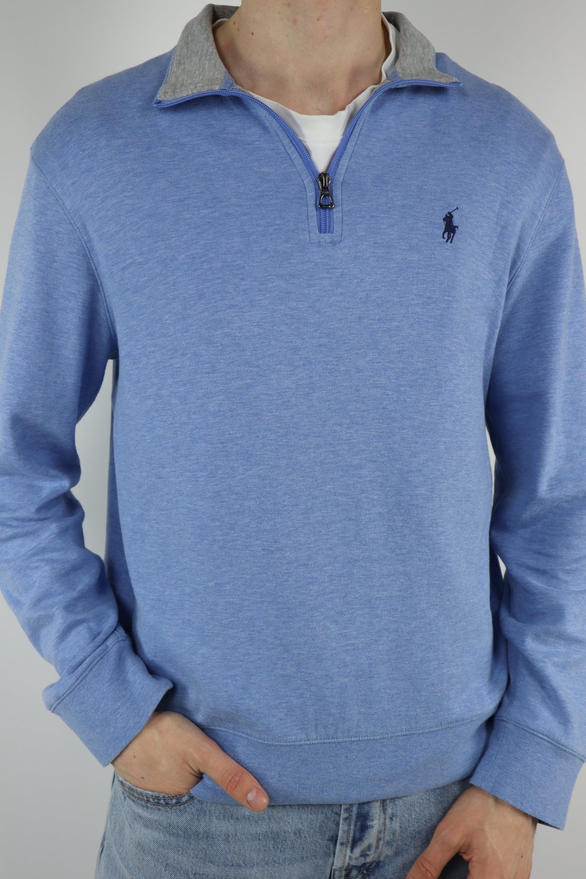 Ralph Lauren trui met kwart rits - M