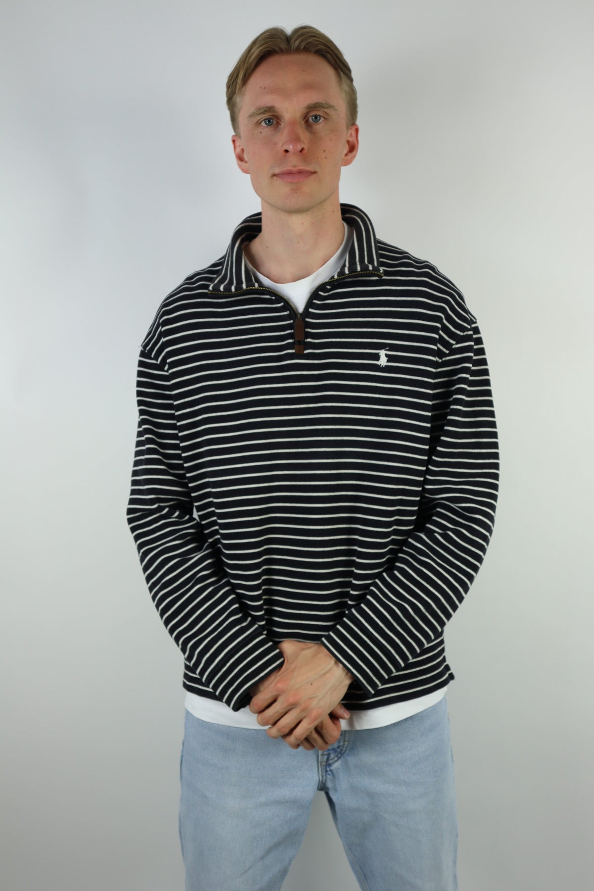 Ralph Lauren trui met kwart rits - L