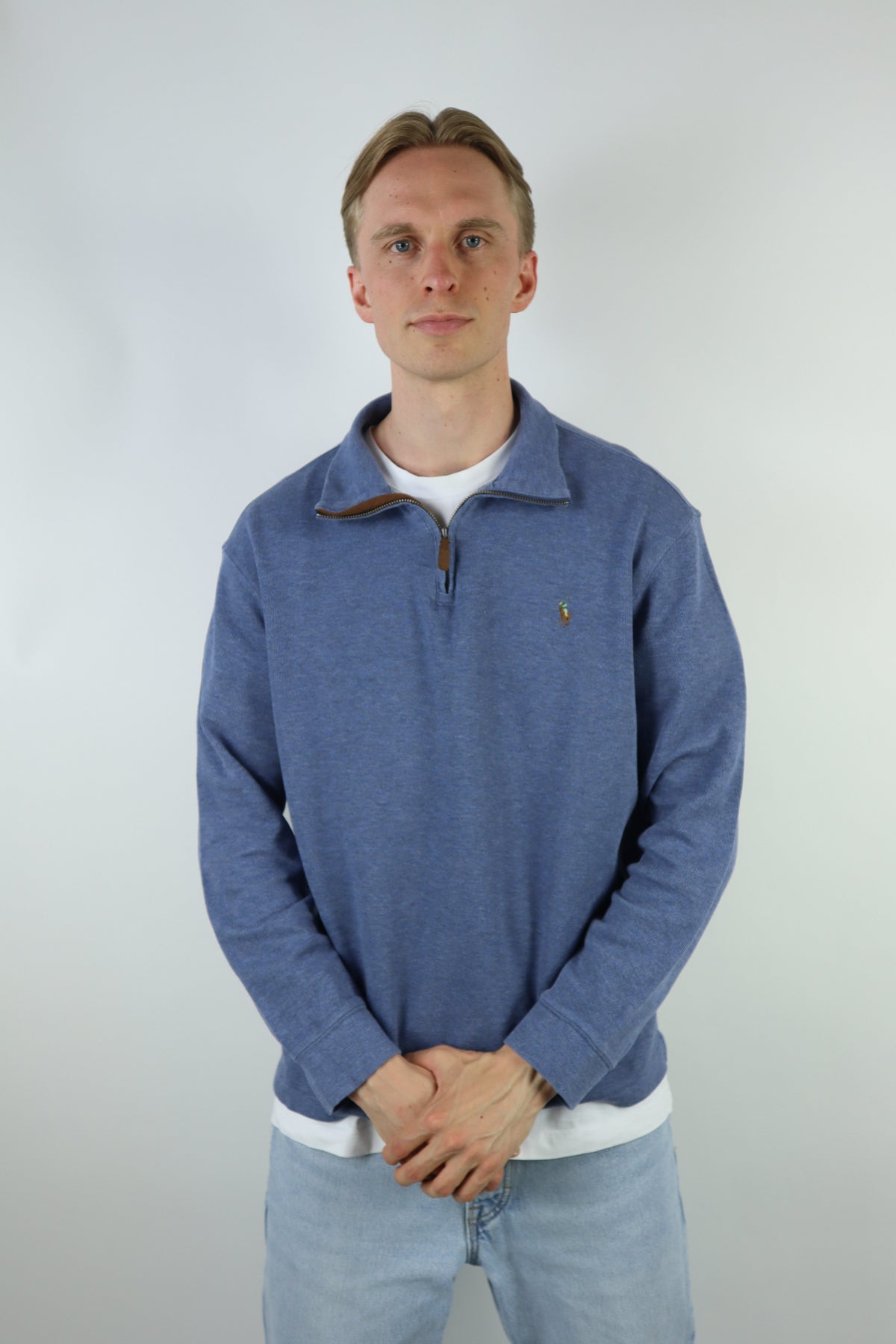 Ralph Lauren trui met kwart rits - L