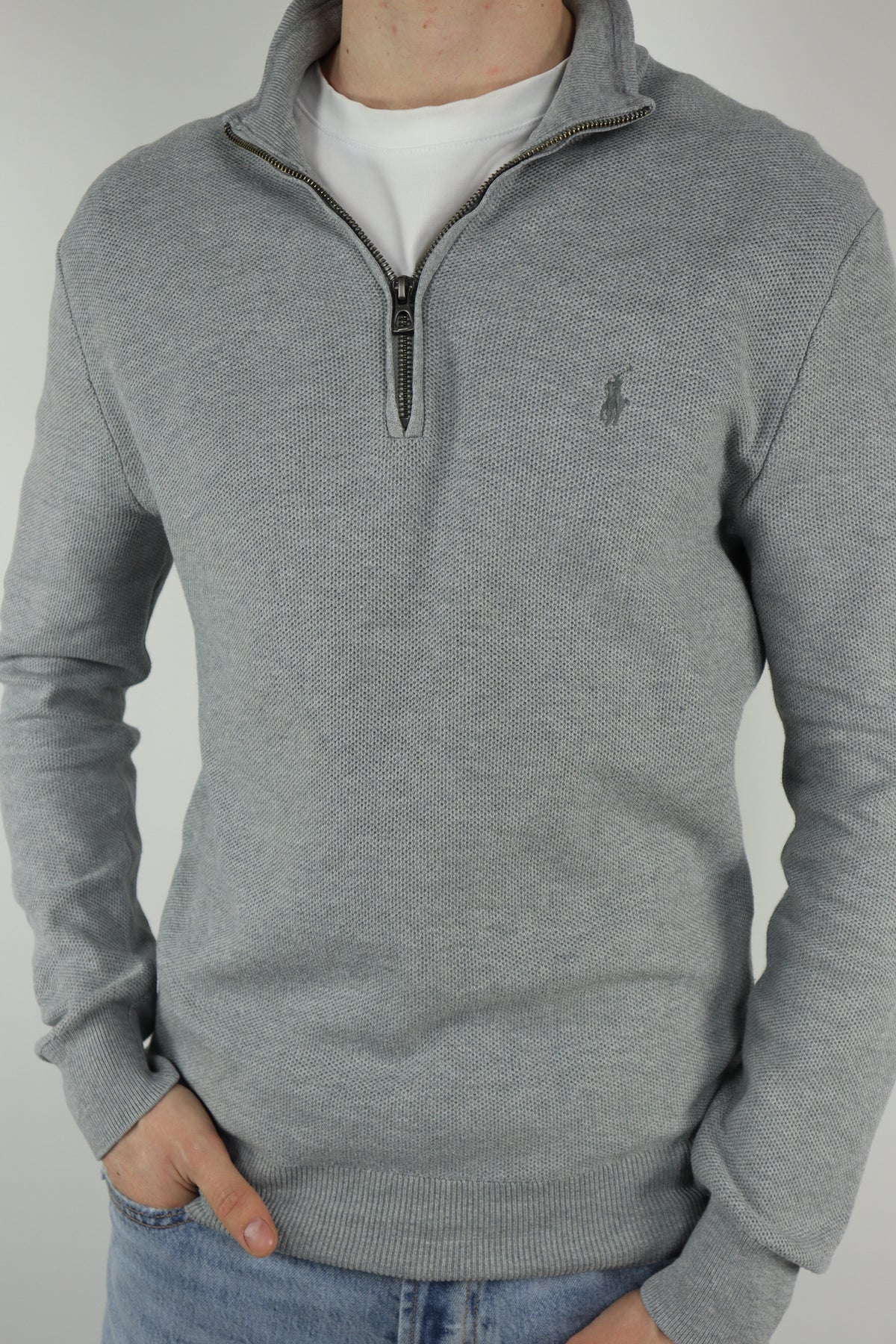 Ralph Lauren trui met kwart rits - S