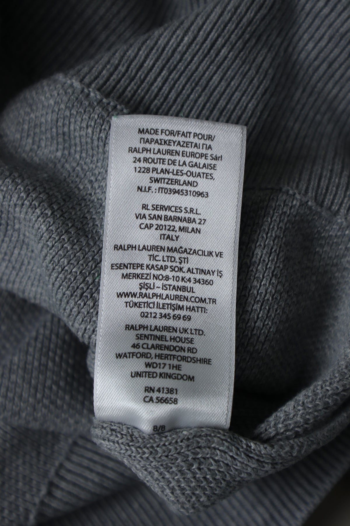 Ralph Lauren trui met kwart rits - S