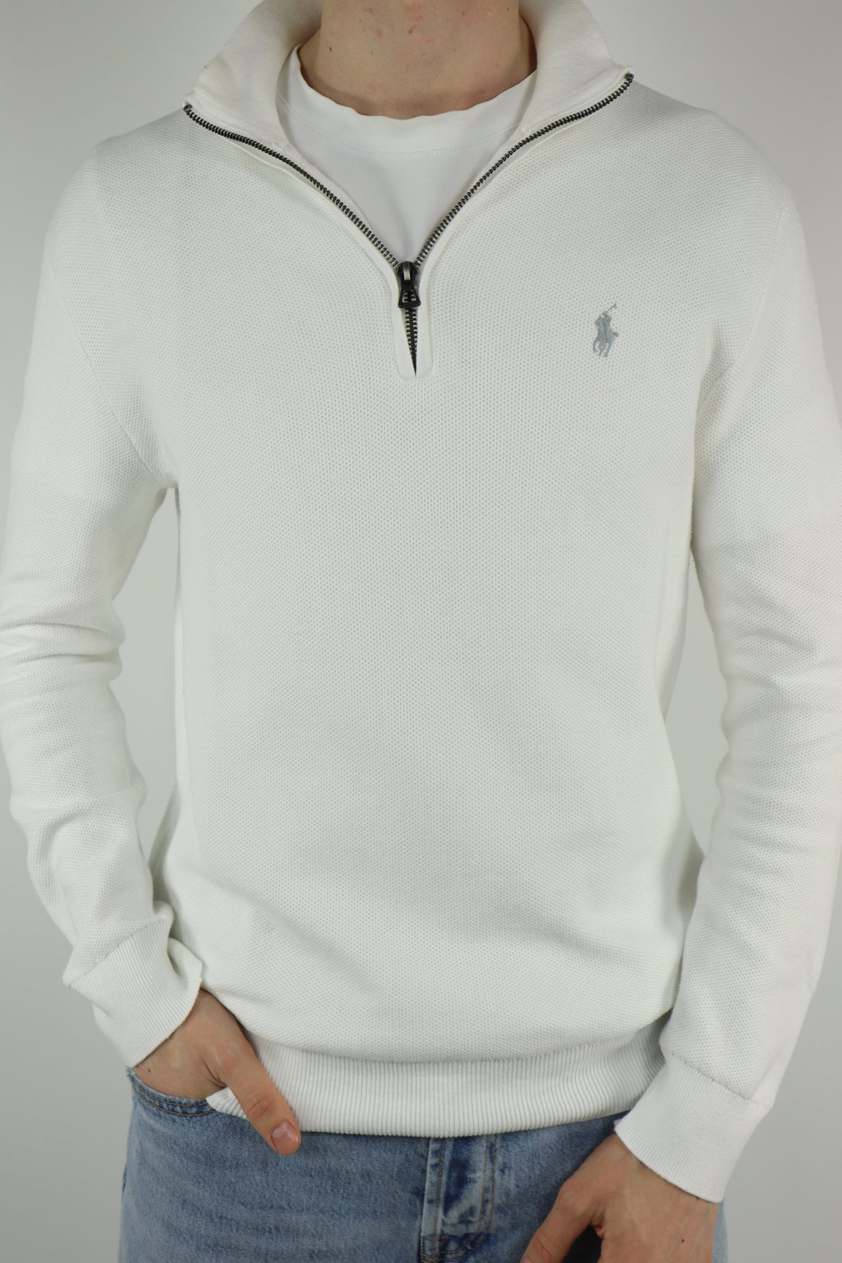Ralph Lauren trui met kwart rits - L