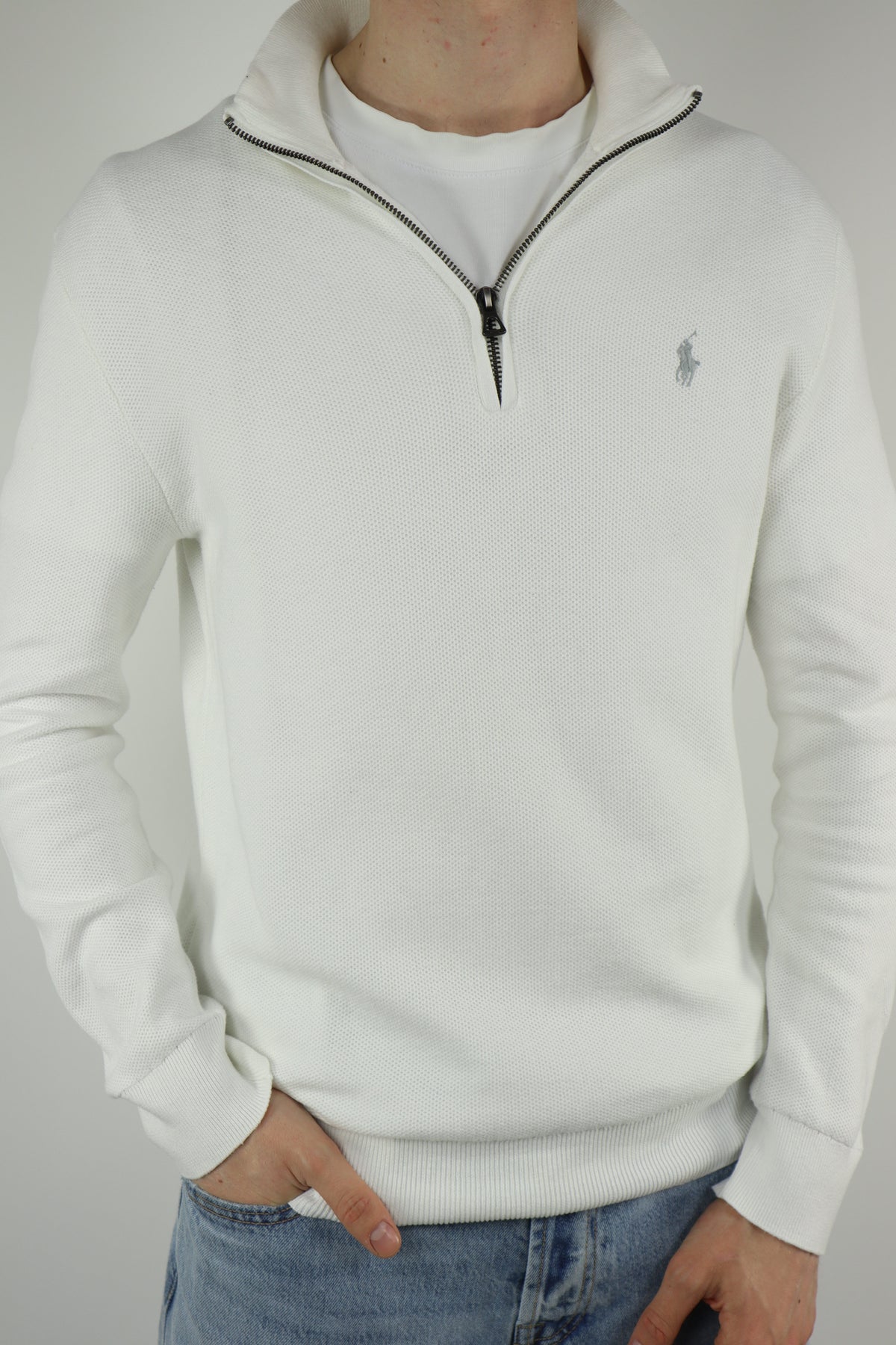 Ralph Lauren trui met kwart rits - L