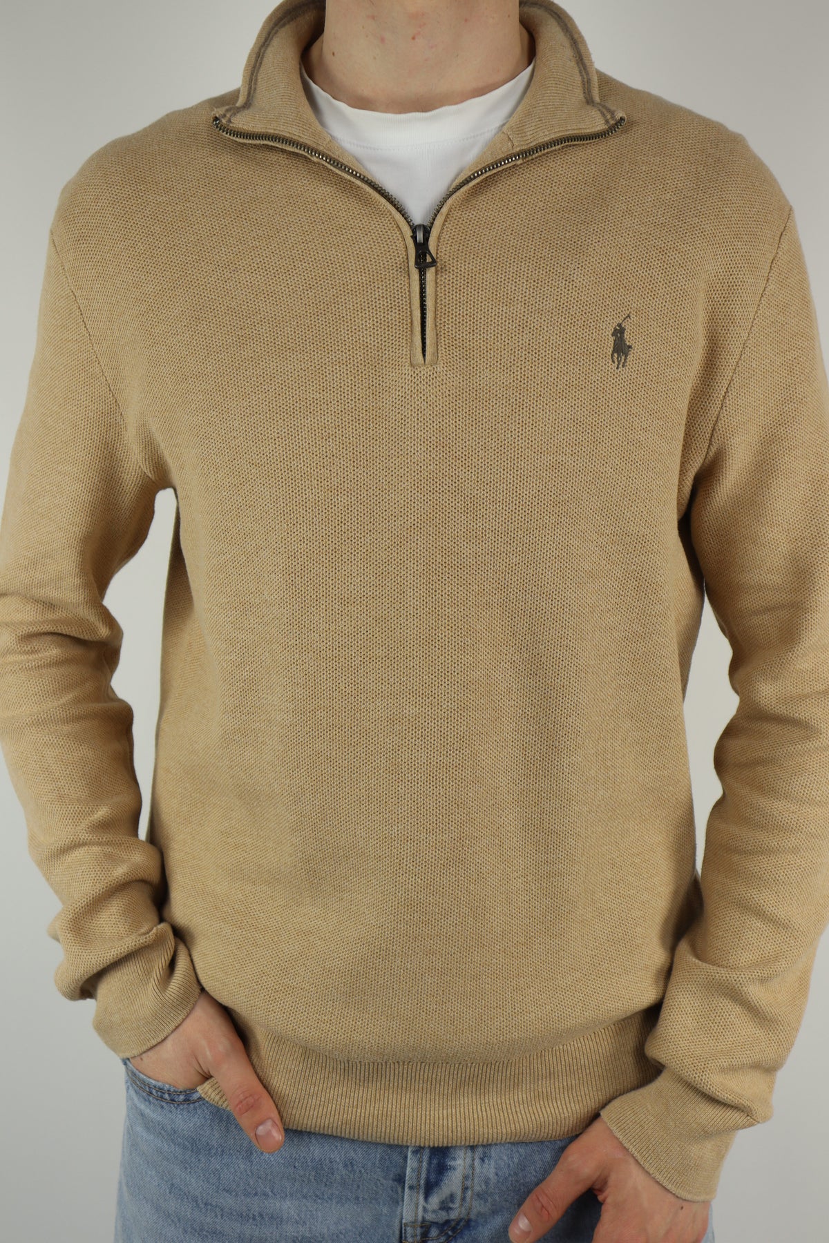 Ralph Lauren trui met kwart rits - L