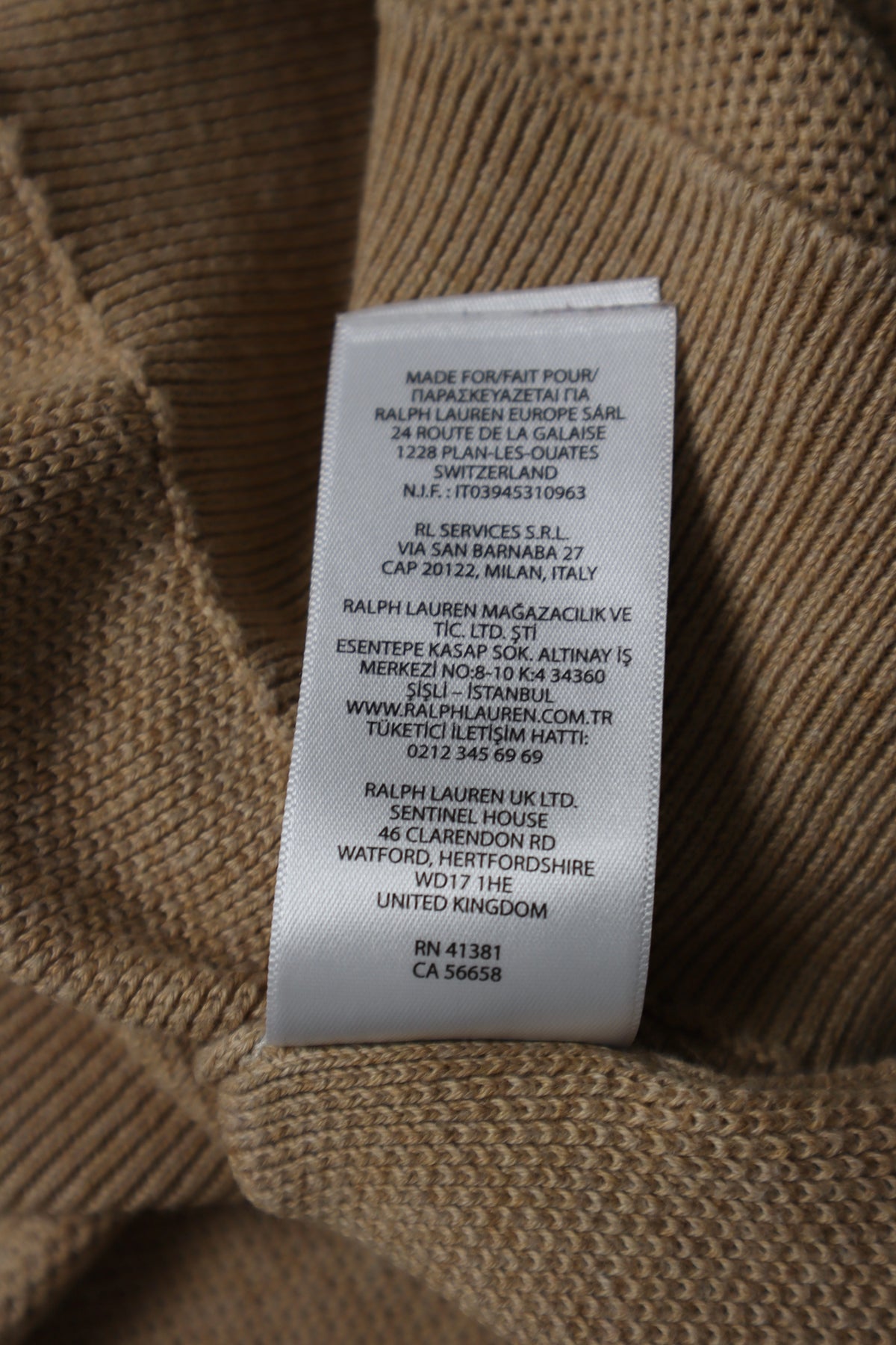 Ralph Lauren trui met kwart rits - L