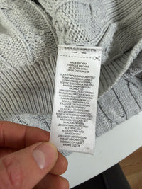 Ralph Lauren kabeltrui met kwart rits - S