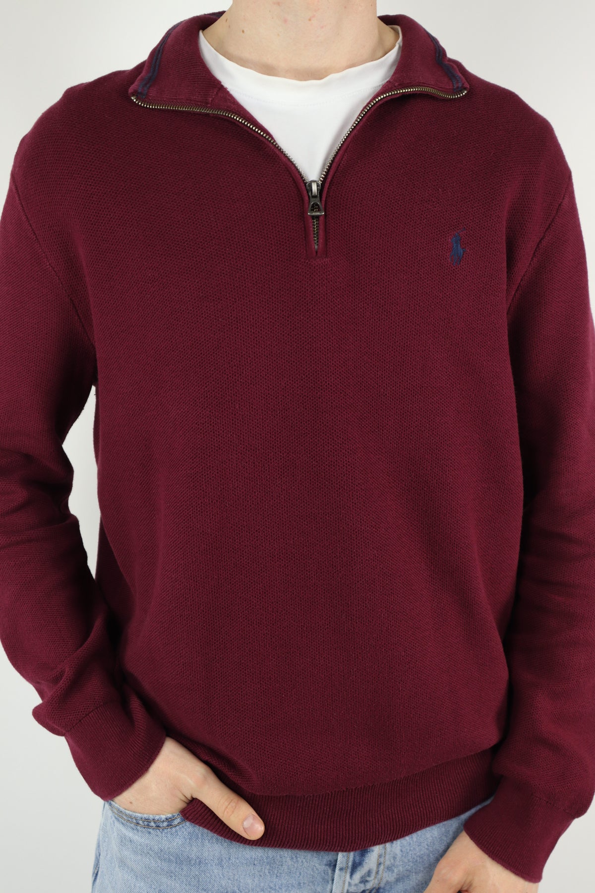Ralph Lauren trui met kwart rits - L