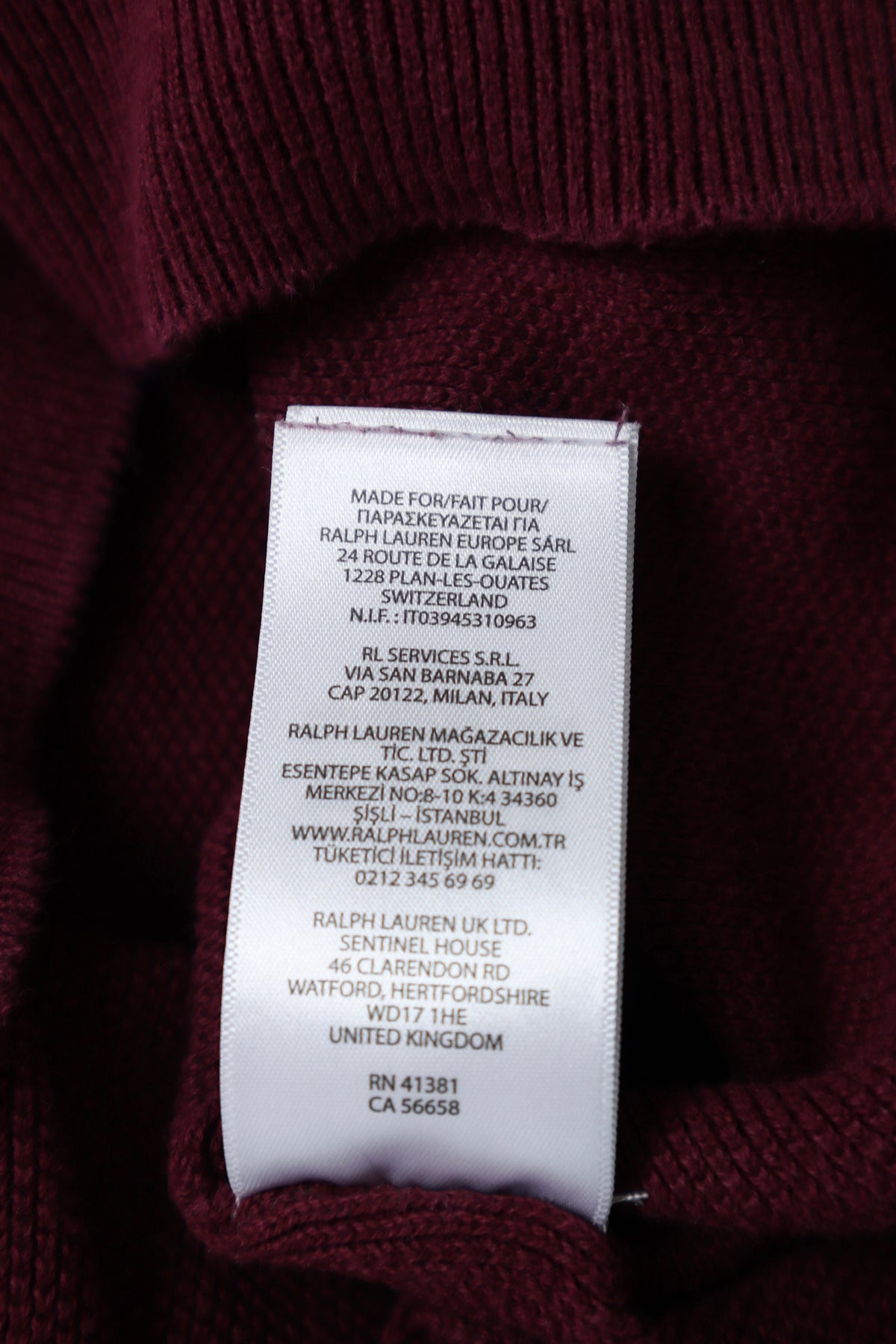 Ralph Lauren trui met kwart rits - L