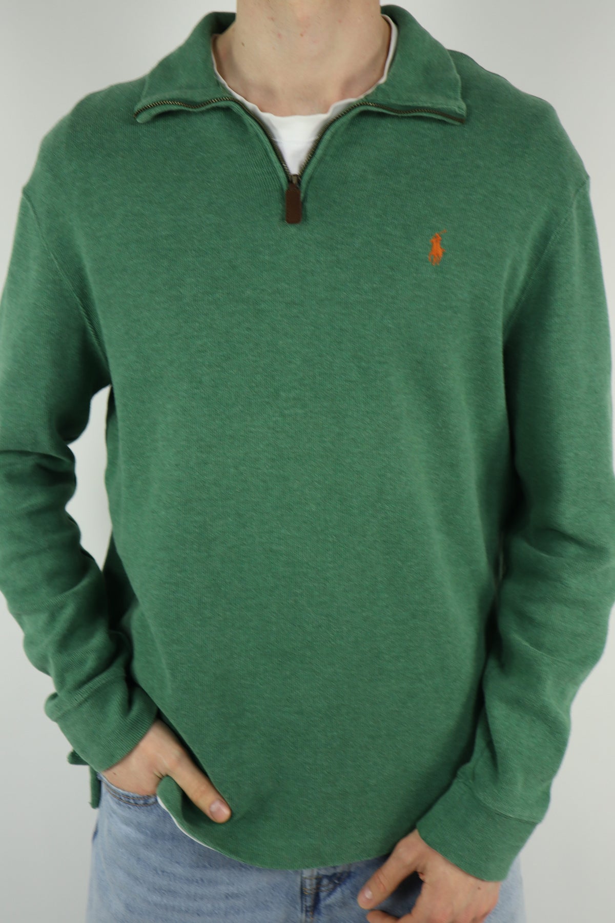Ralph Lauren trui met kwart rits - M