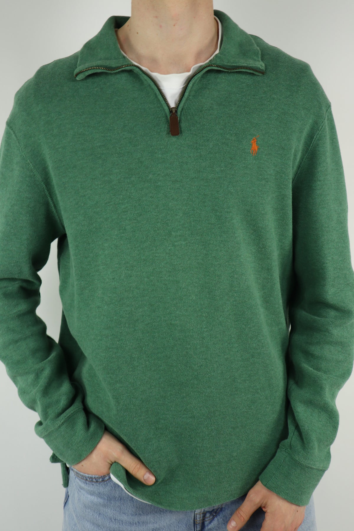 Ralph Lauren trui met kwart rits - M