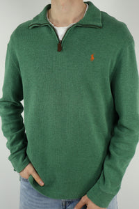 Ralph Lauren trui met kwart rits - M