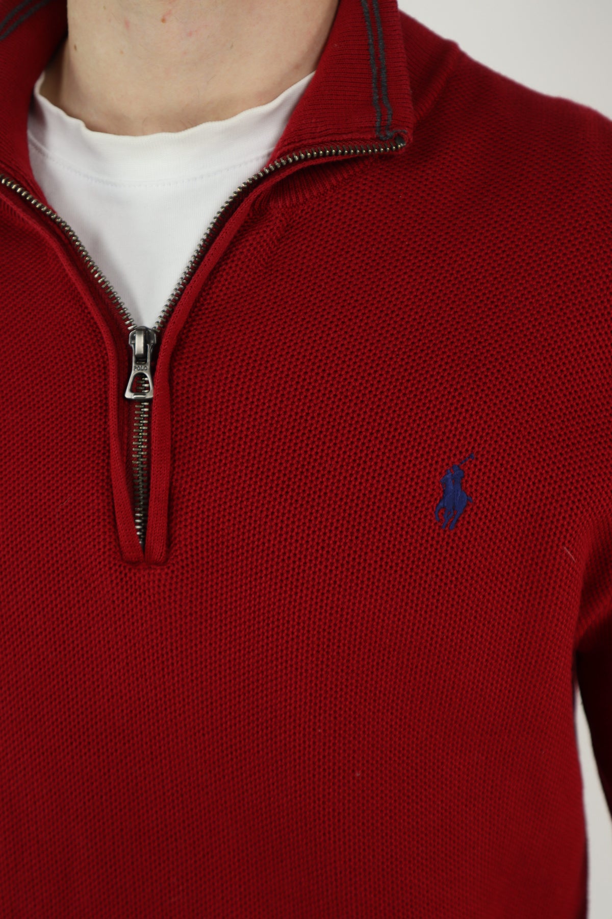 Ralph Lauren trui met kwart rits - M