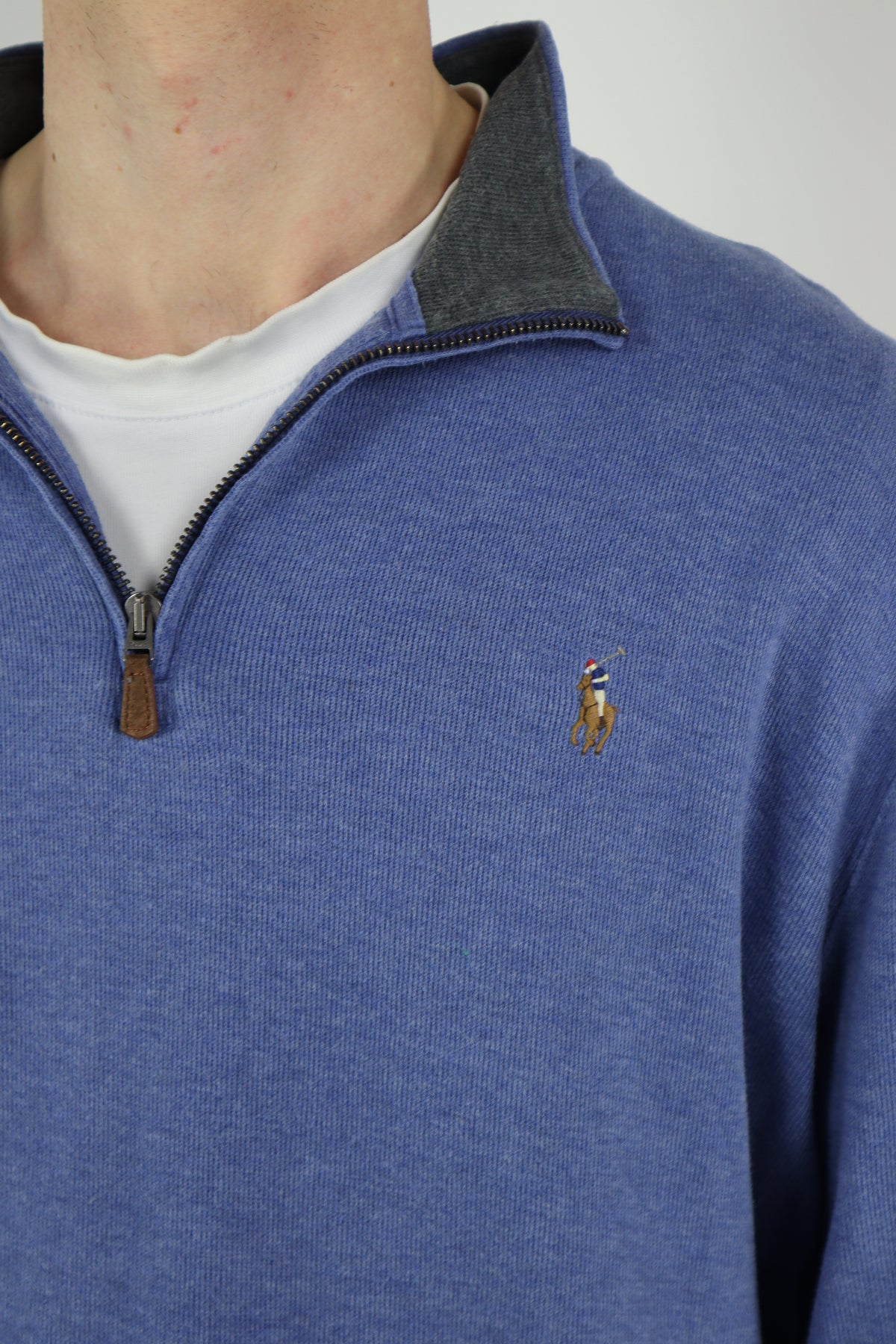 Ralph Lauren trui met kwart rits - L