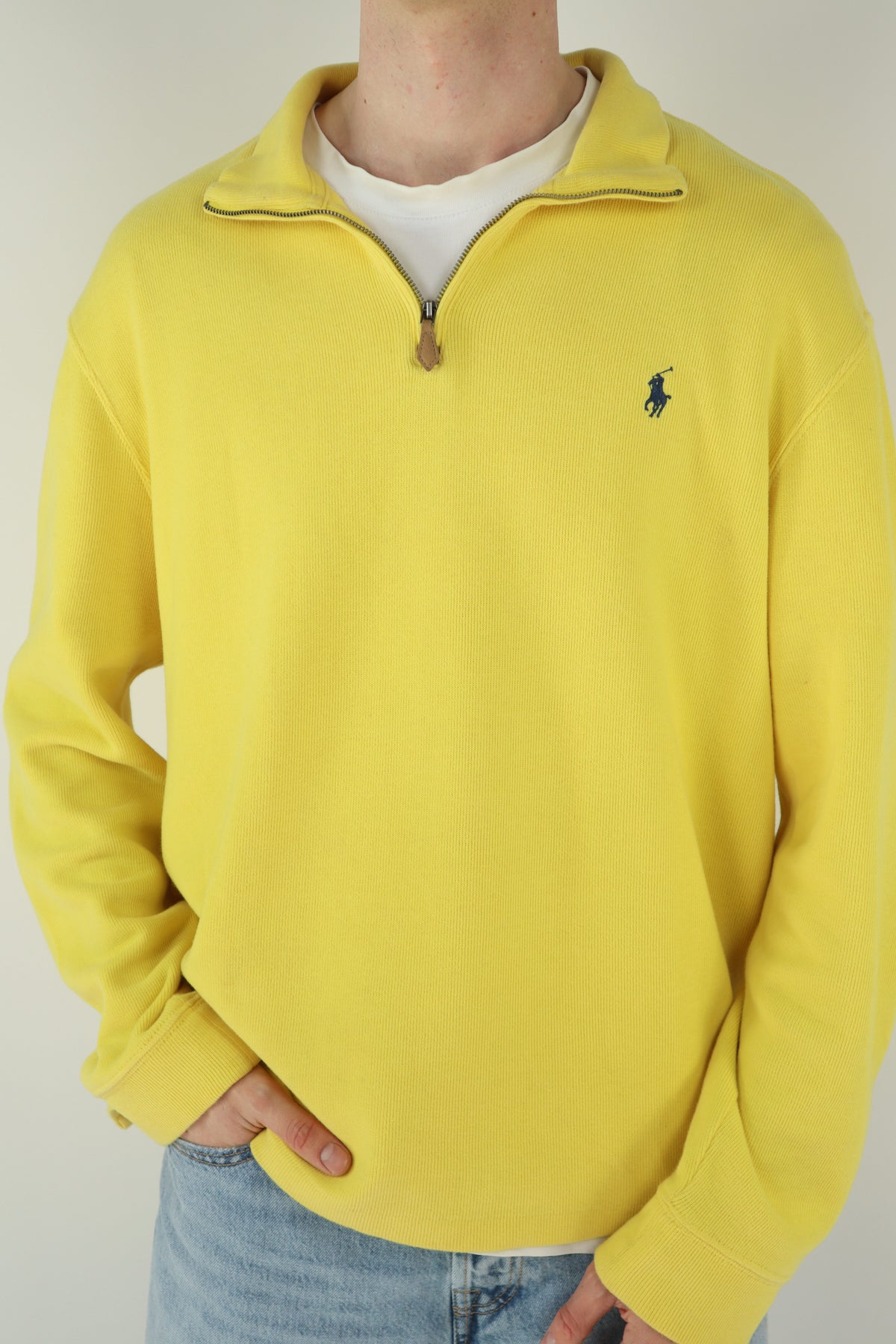 Ralph Lauren trui met kwart rits - L