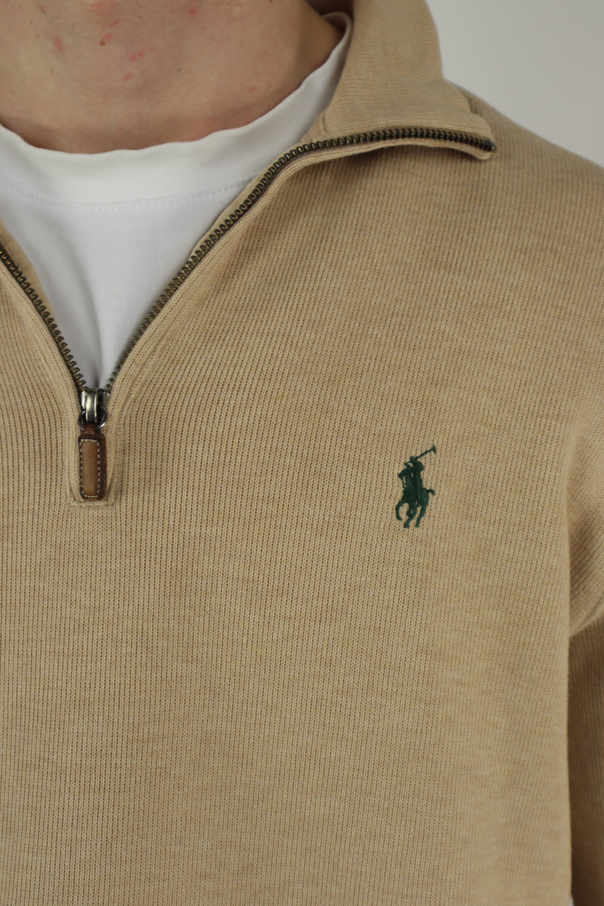 Ralph Lauren trui met kwart rits - S