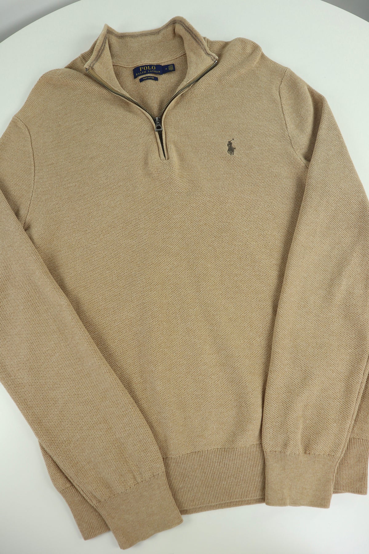 Ralph Lauren trui met kwart rits - M