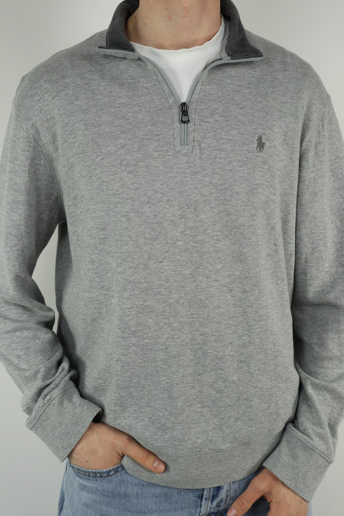 Ralph Lauren trui met kwart rits - L