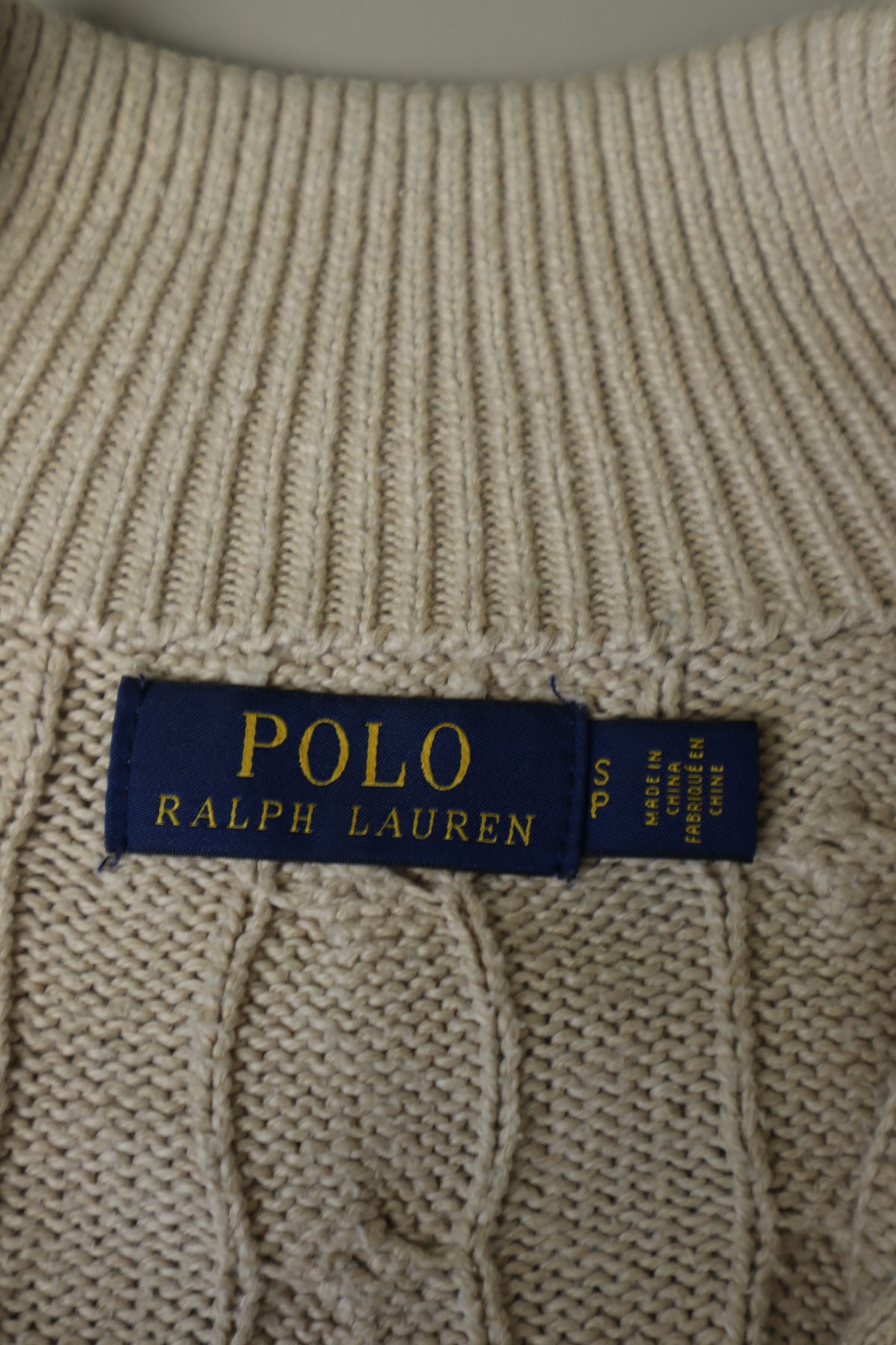 Ralph Lauren kabel quarter zip - S