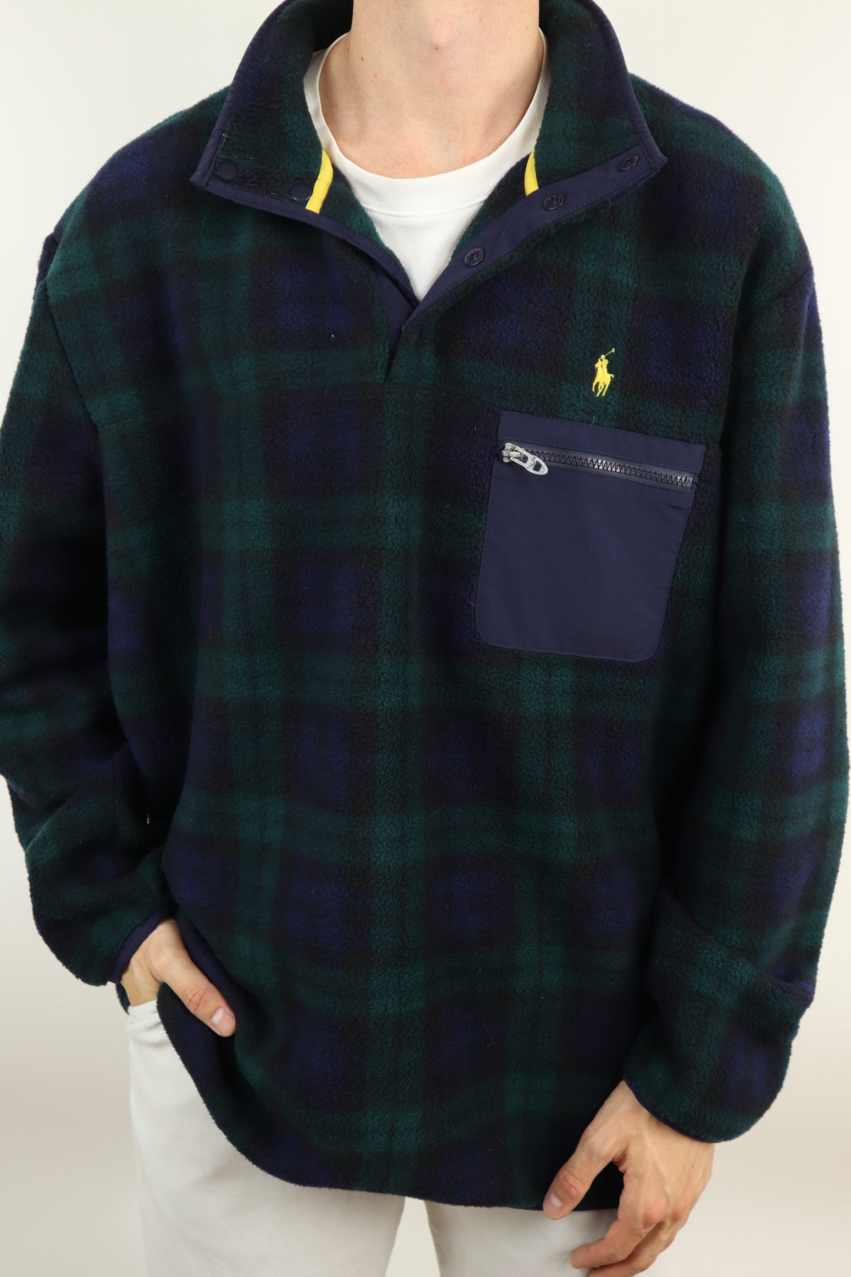 Ralph Lauren quarter jas/trui met knoopjes - XXL