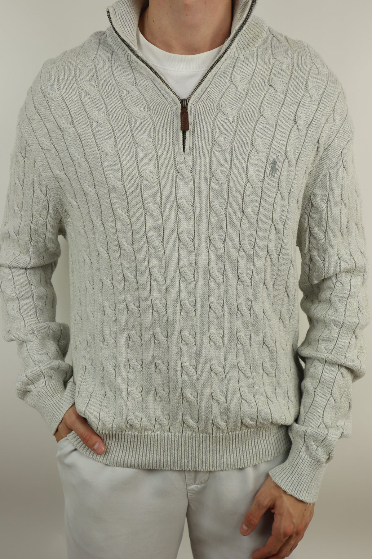 Ralph Lauren kabel quarter zip - M