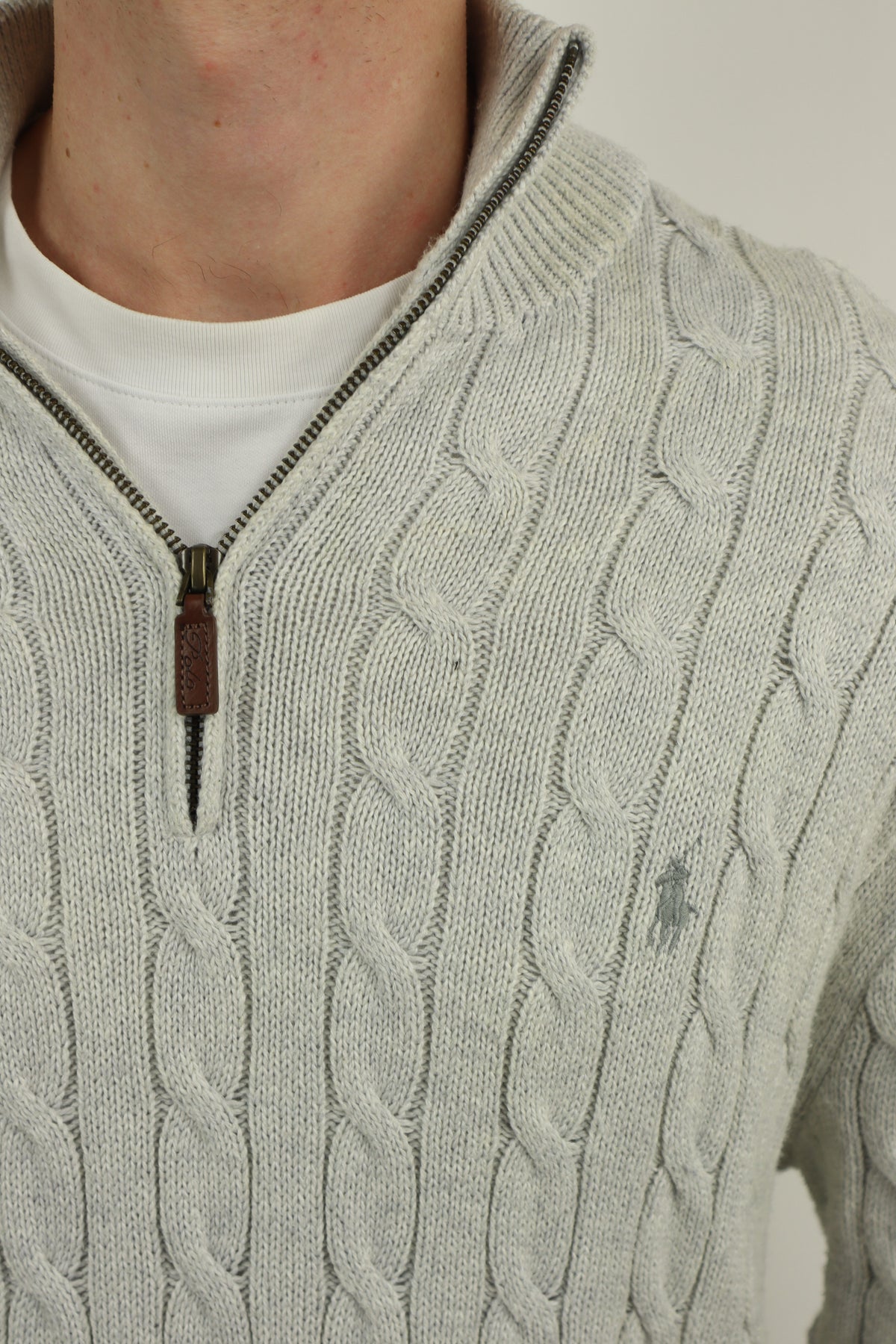 Ralph Lauren kabel quarter zip - M