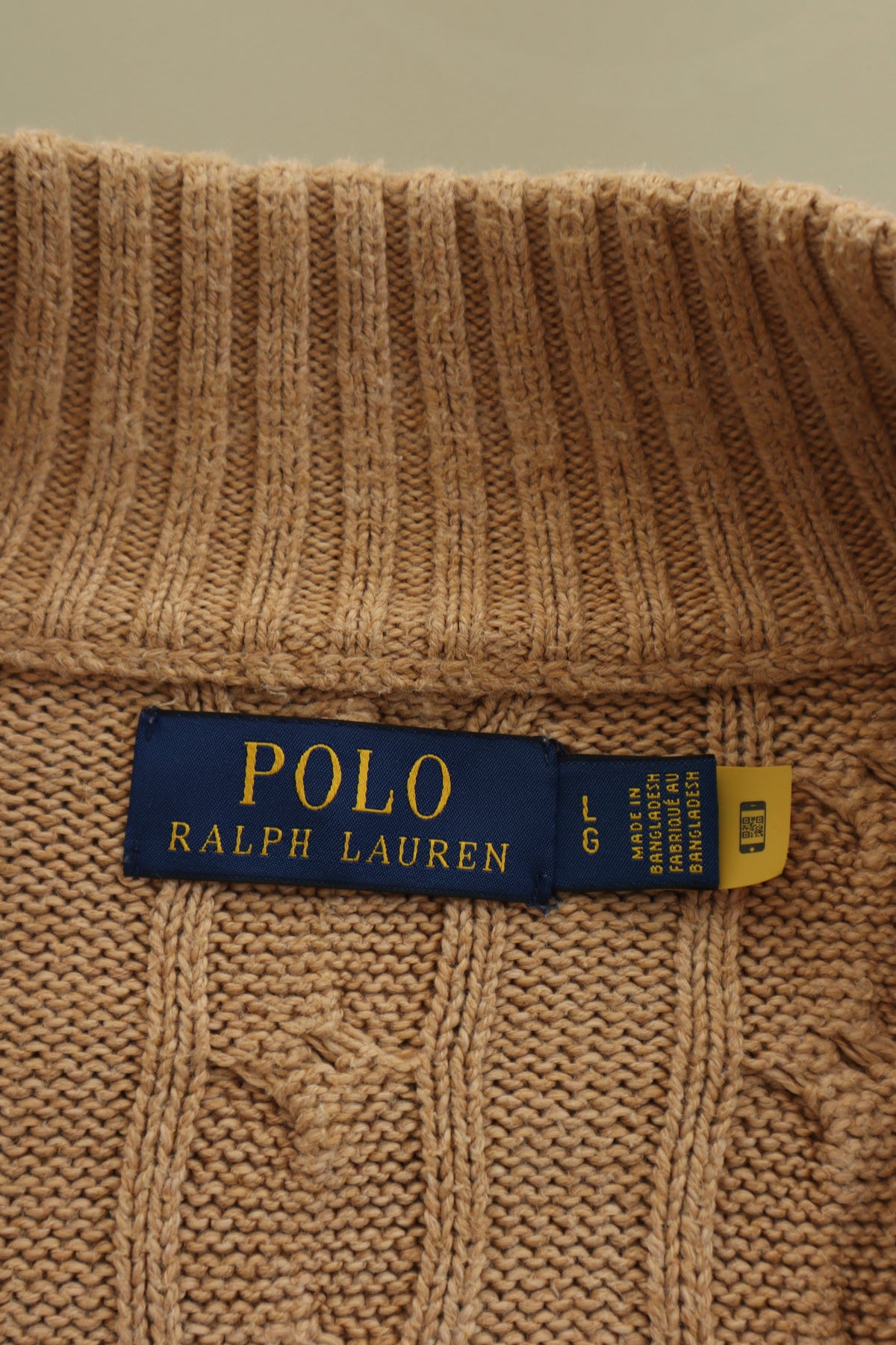 Ralph Lauren kabel quarter zip - L