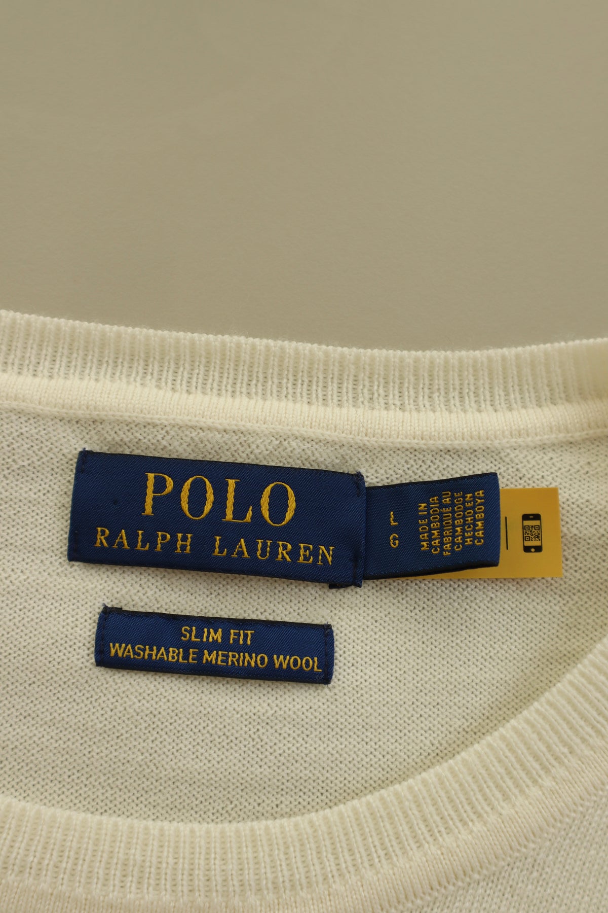 Ralph Lauren merino wollen trui met ronde hals - L
